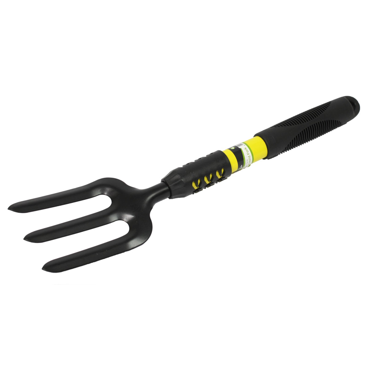 Green Blade Cushion Grip Hand Held Fork Yellow and Black 41cm x 8cm GF110 | Carbon Steel | Durable
