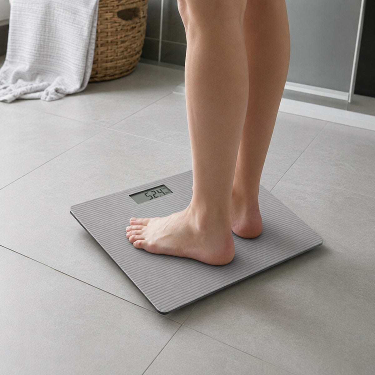 Bathroom Solutions Personal Scale Glass Assorted Colours 28cm x 28cm Pack of 1 YN1200210 | 180Kg Max Digital LCD Display | Bathroom Scales | Body Weight Scale | Electronic Weighing Machine | Tempered Glass Smart Scale | Precision Fitness Trackers