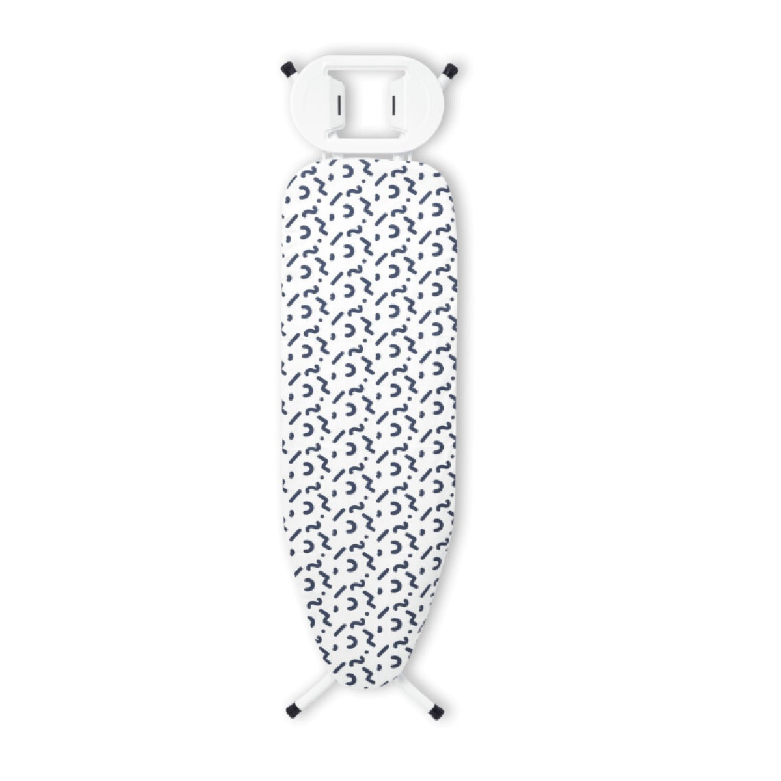 PIFCO Folding Ironing Board White 110cm x 34cm 211330 | Adjustable Height Mesh Top Folding with 100 Percent Cotton Machine Washable Cover and Foam Pad | Folding Ironing Table | Adjustable Height Ironing Board | Laundry Clothes Care | Iron Stand Rack