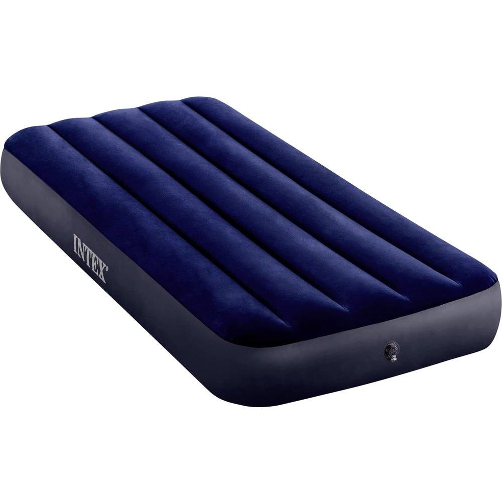 Intex Air Bed Blue 76cm x 25cm x 1.91Mtr I03402990 | Enhanced Comfort Stability and Firmness | Durable Fibre-Tech Interior Construction | 2 In 1 Valve