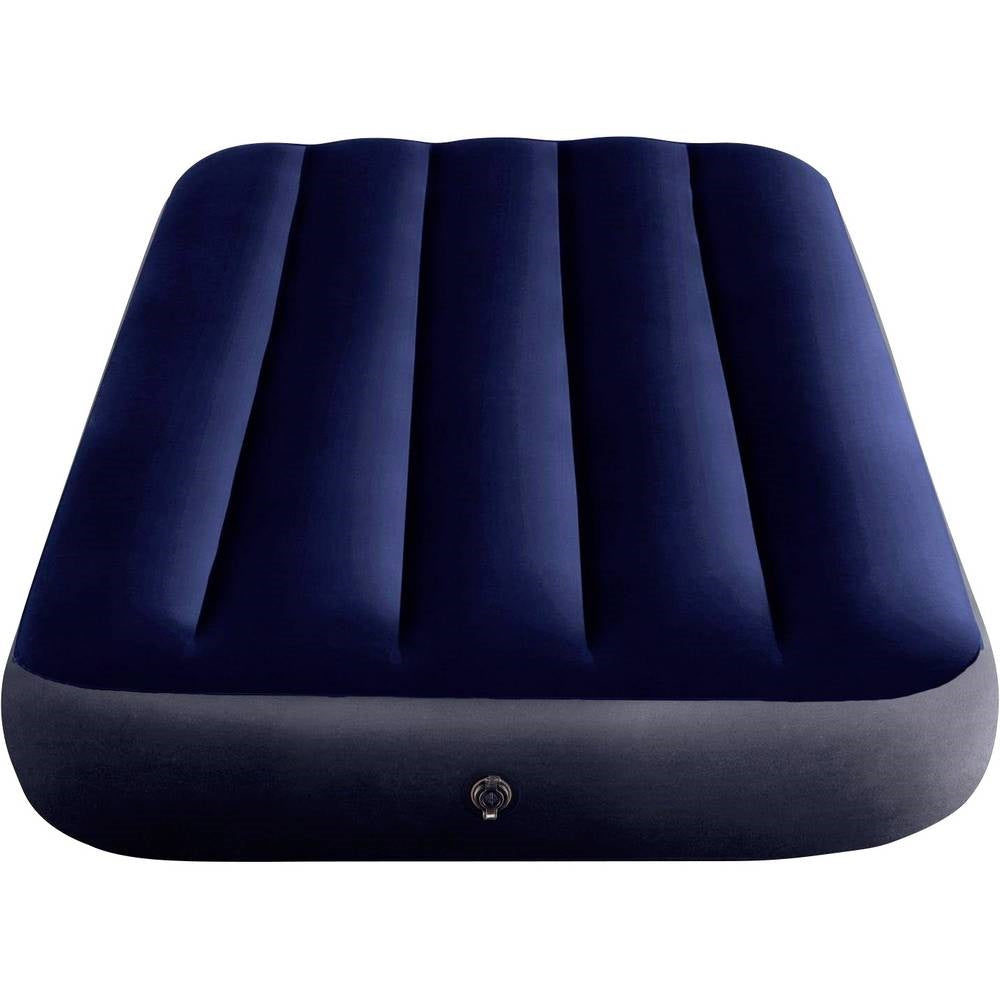 Intex Air Bed Blue 76cm x 25cm x 1.91Mtr I03402990 | Enhanced Comfort Stability and Firmness | Durable Fibre-Tech Interior Construction | 2 In 1 Valve