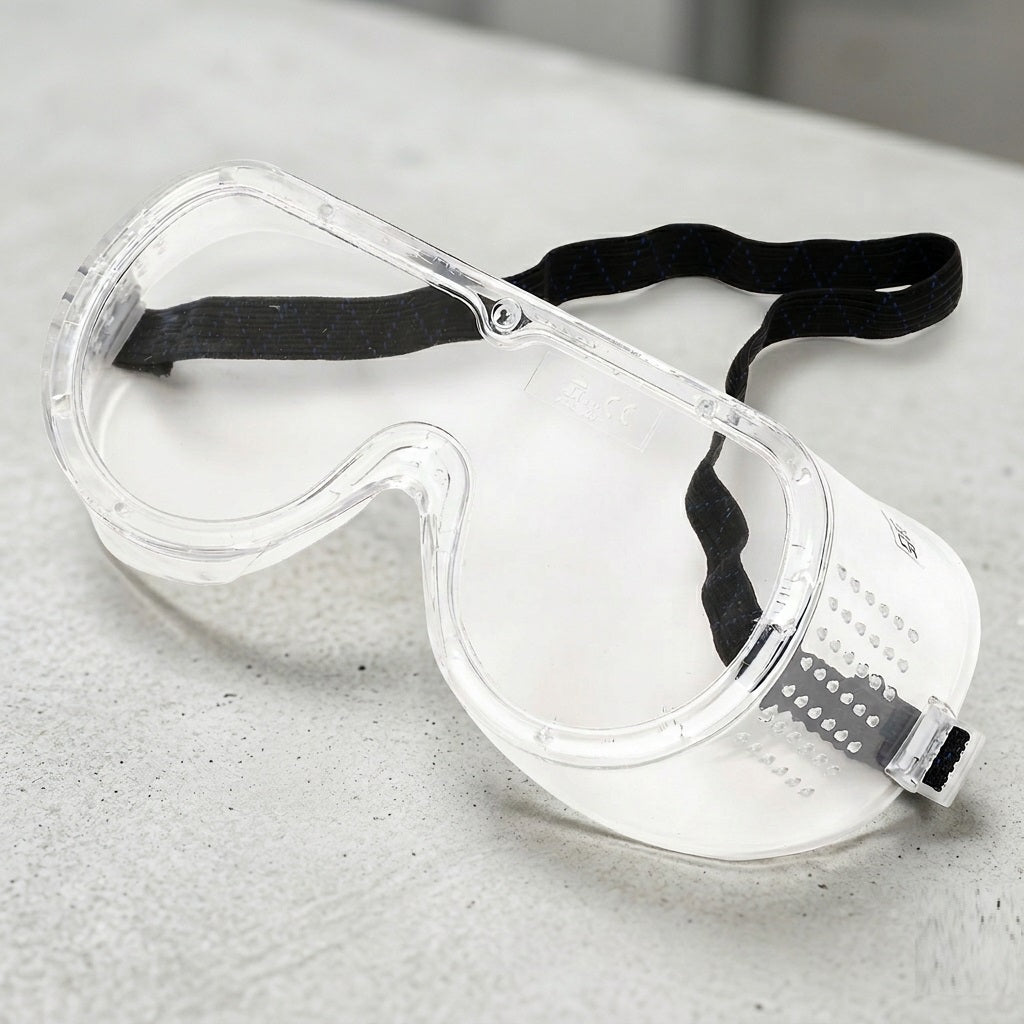 Draper Safety Goggles Clear One Size 29578 | EN16321 Approved Protective Eyewear | 1.9mm Polycarbonate Lens | DIY Workshop Construction Eye Protection | Impact Resistant Lab Work Glasses