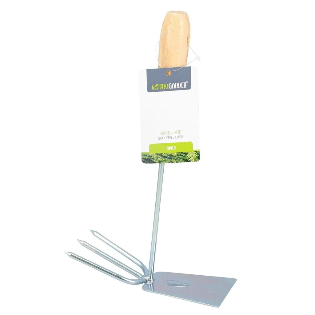 Pro Garden Tool Rake and Digging Shovel Chrome R22000130 | Dual Purpose | Metal Garden Soil Rake | Digging Spade | Landscaping Tool | Garden Cultivator