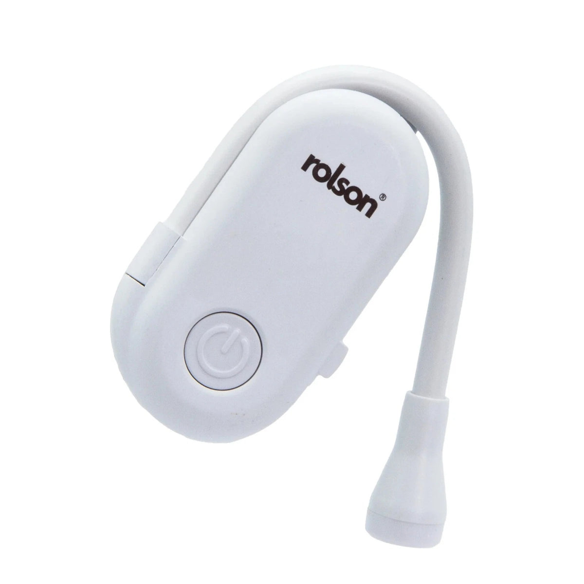 Rolson 0.8W Rechargeable Flexible Book Light White 61439 | 200mAh Li-ion Battery | 1.9 Hours Working Time | 70 Lumens | 4 Hours Charge Time | Supplied With Type-C USB Cable | Belt Clip at Reverse | LED Book Light | Study Light | Warm White Reading Light