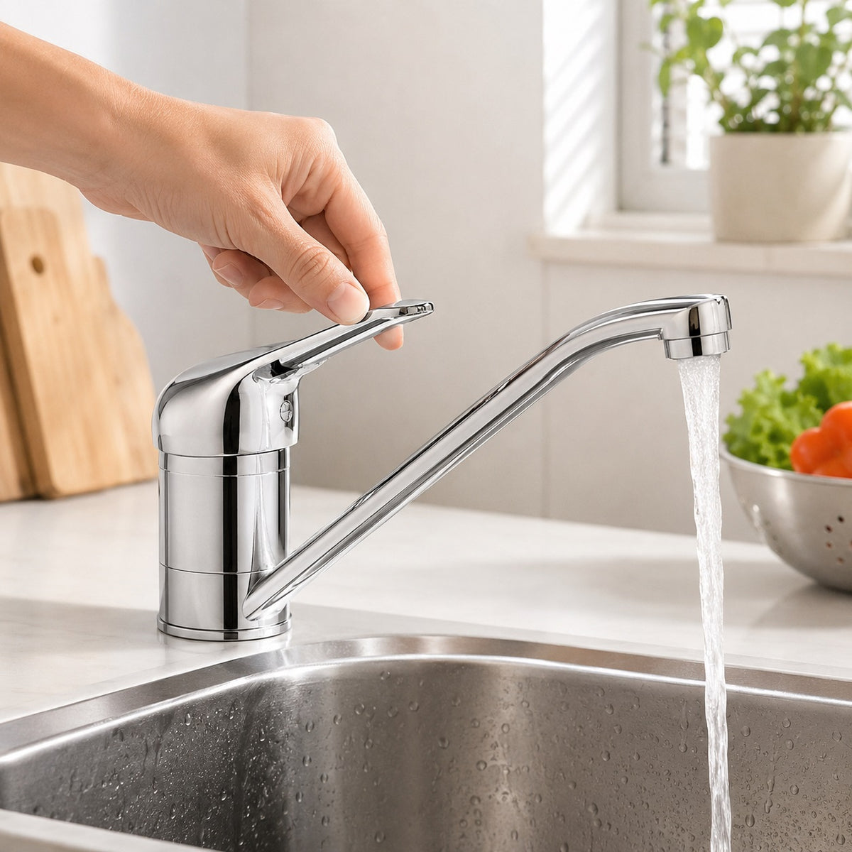Taurus Sink Mixer Cartridge Chrome 35mm 35SM | Single Lever Mono Sink Mixer | Monobloc Kitchen Tap | Deck Mounted Washing Basin Faucet
