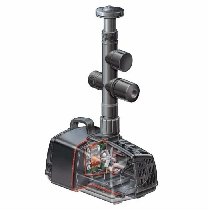 Hozelock Cascade 1500 Fountain And Waterfall Pump Black 3354B0000 | Attractive Water Features | Easy Installation | Low Maintenance | Supplied with Complete Fittings