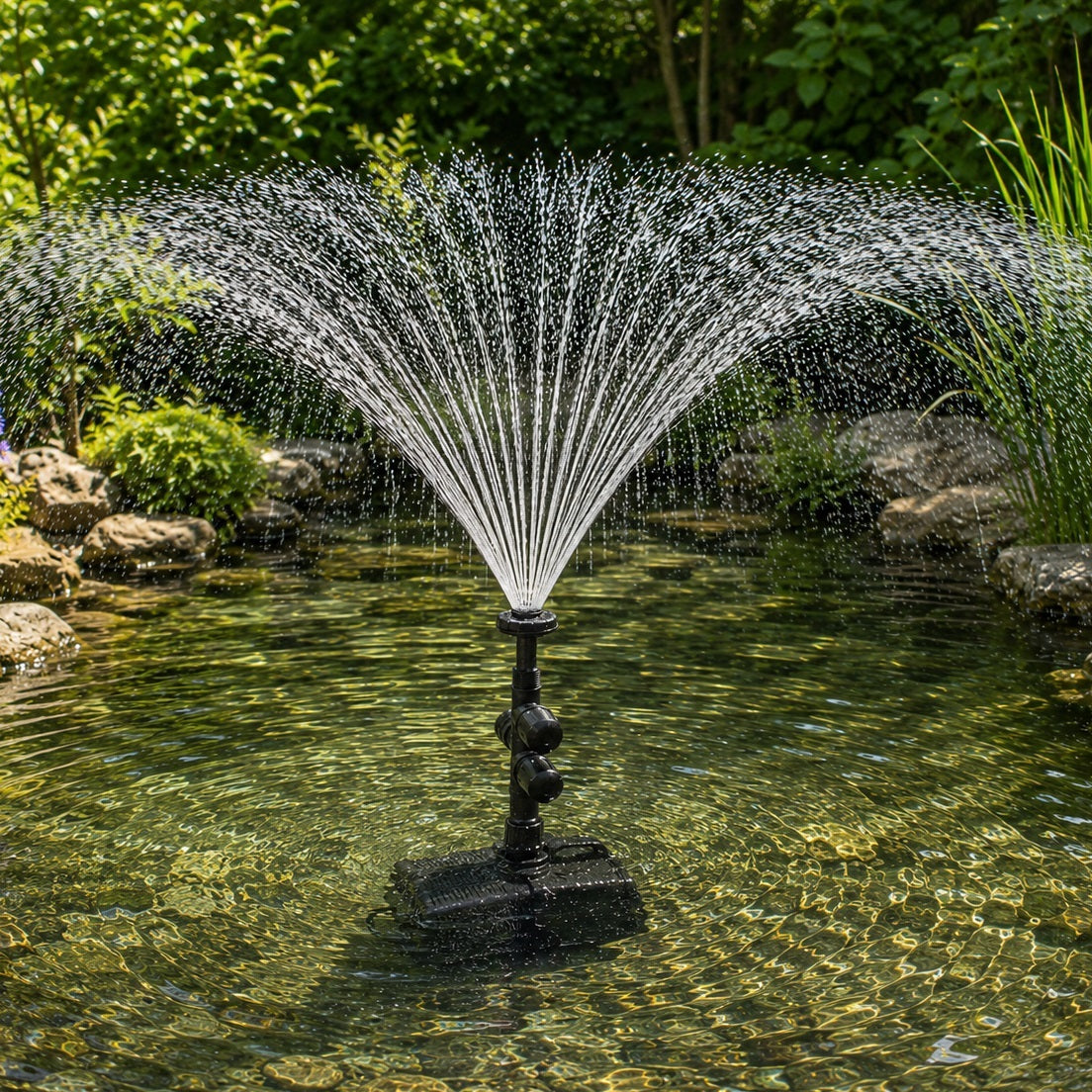Hozelock Cascade 1500 Fountain And Waterfall Pump Black 3354B0000 | Attractive Water Features | Easy Installation | Low Maintenance | Supplied with Complete Fittings