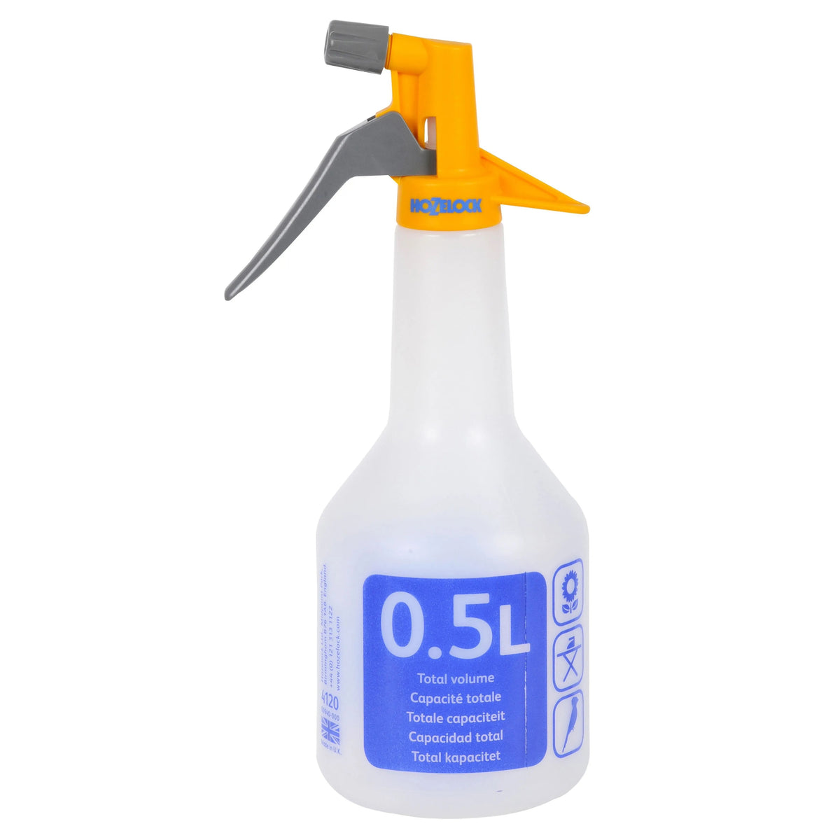 Hozelock Spray Mist Trigger Sprayer Multicolour 0.5Ltr 4120P0000 | Supplied With Complete Fittings | Plant Care Accessory | Garden Spray Bottle | Hand Trigger Sprayer | Supplied With Complete Fittings