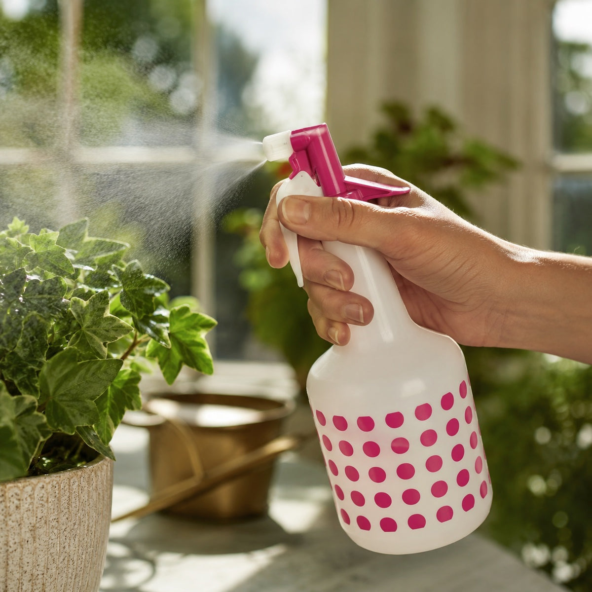 Hozelock Spray Mist Trigger Sprayer White 1Ltr 4120P0000 | Supplied With Complete Fittings | Plant Care Accessory | Garden Spray Bottle | Hand Trigger Sprayer