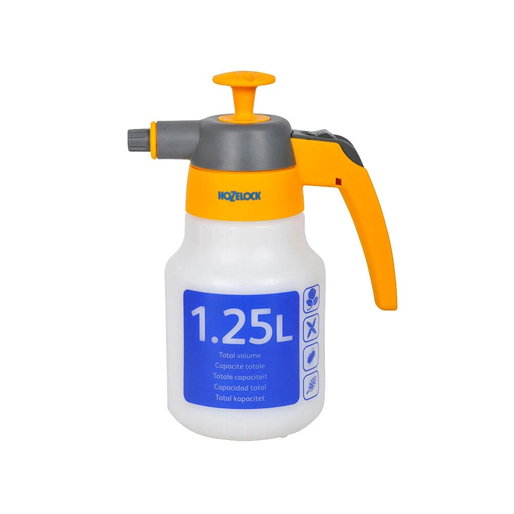 Hozelock Spray Mist Trigger Sprayer Multicolour 1.25Ltr 4120P0000 | Supplied With Complete Fittings | Total Volume | Plant Care Accessory | Garden Spray Bottle | Hand Trigger Sprayer