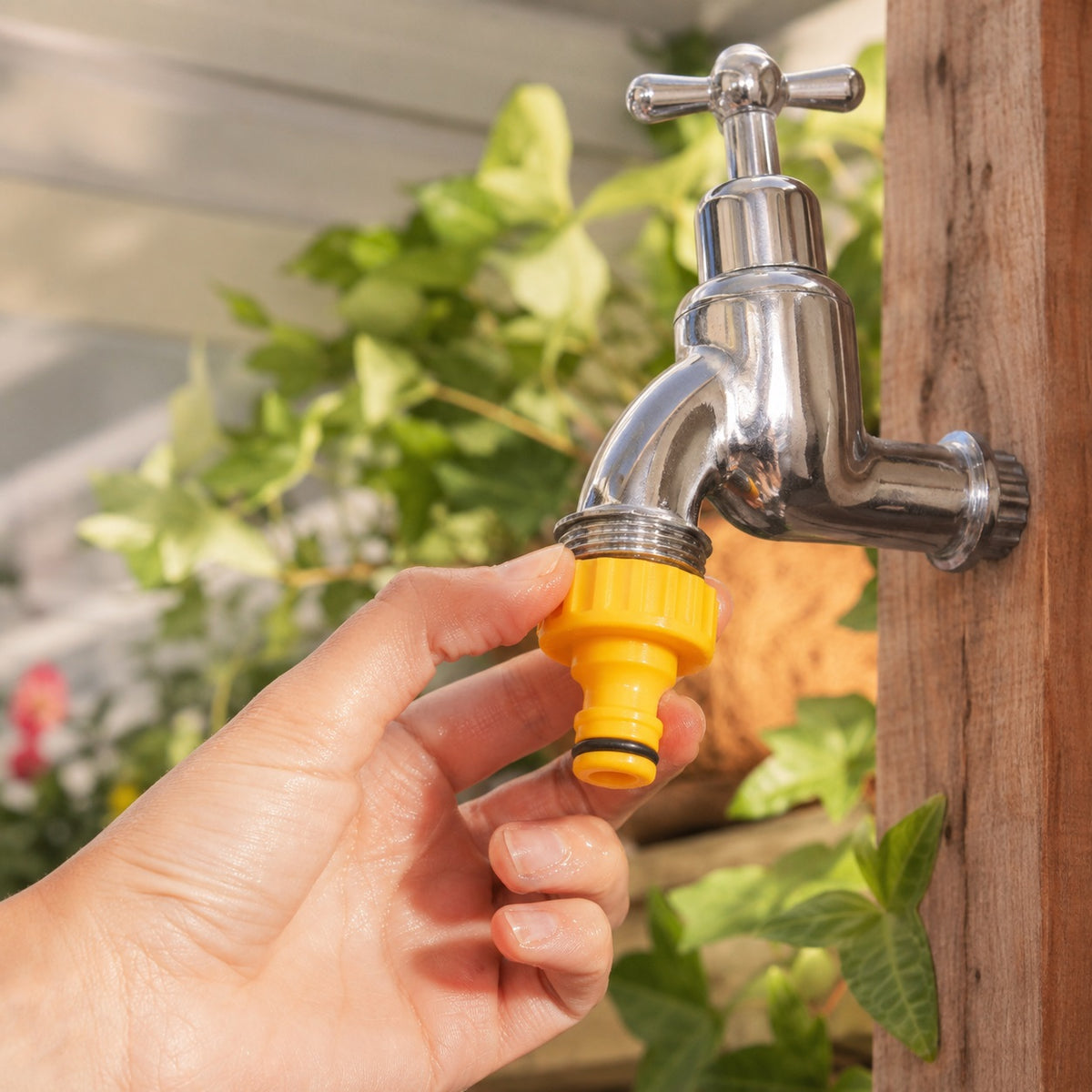 Hozelock Heavy Duty Metal M24 Indoor Threaded Male Tap Connector Multicolour 24mm 2159P9000 | Supplied With Complete Fittings | Tap Connector | Indoor Hose Connector | Leak Resistant Tap Connector