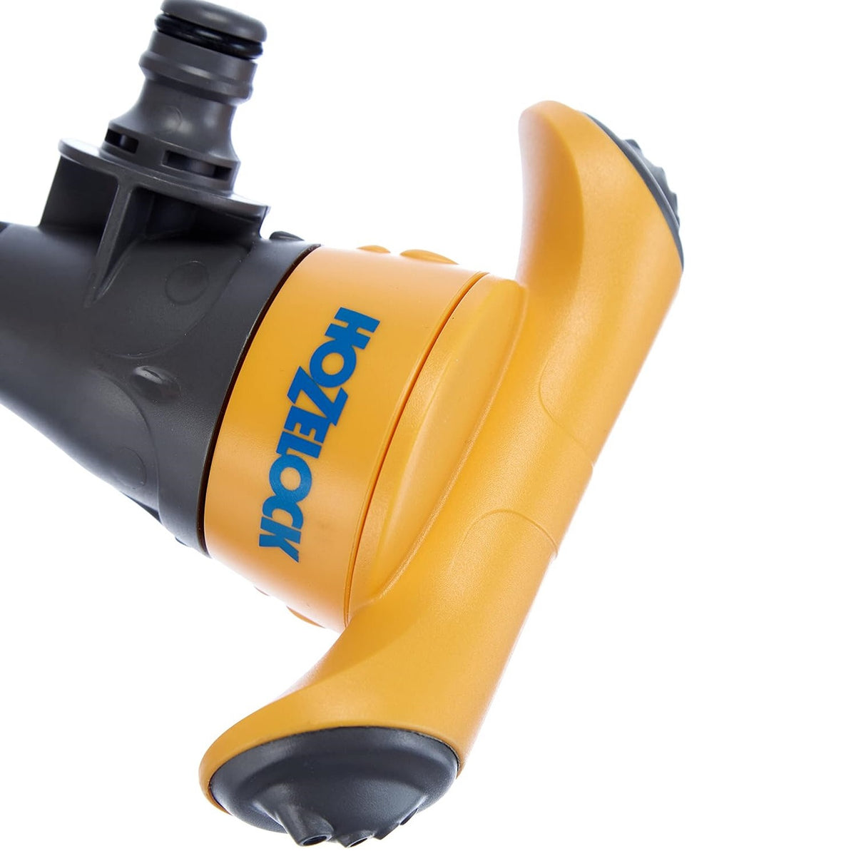 Hozelock Rotating 2-in-1 Jet Spray Garden Lawn Sprinkler Vortex Yellow and Grey 25010 | 177 Metre Square Max Coverage | Heavy Duty Ground Spike Mount with Twin Arm 8-Jet System | Adjustable Jet and Mist Sprayer for Turf and Established Plants | Supplied