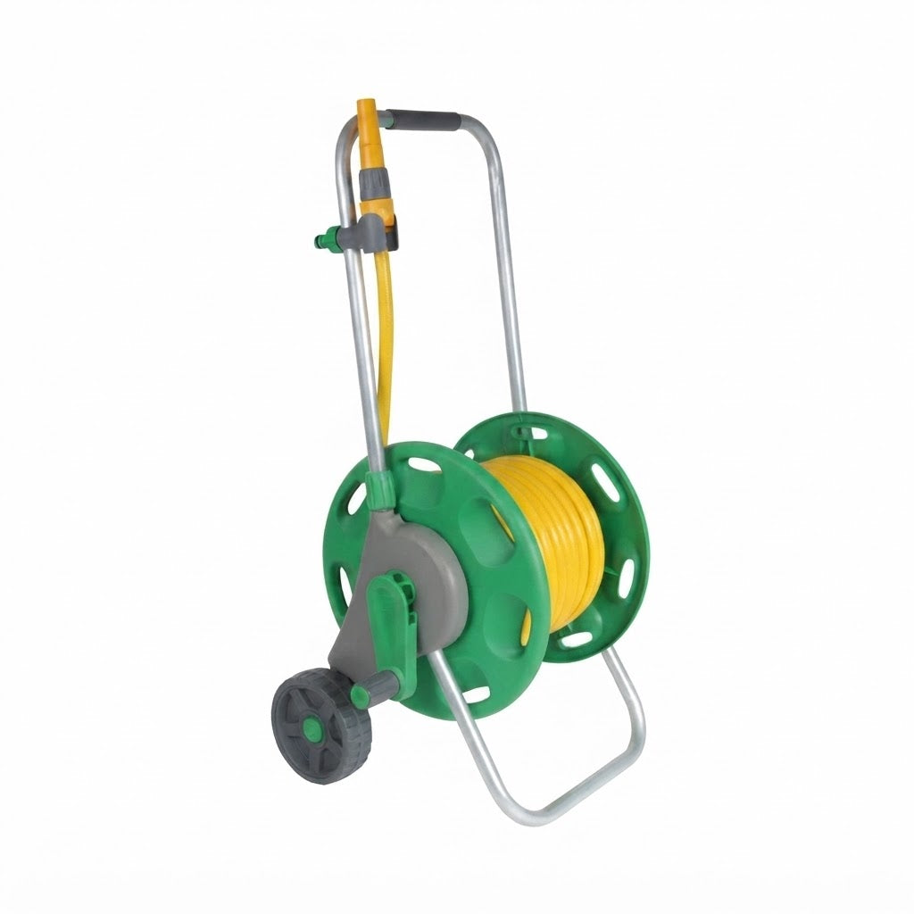 Hozelock Assembled Reel with Hose and Fittings Bore Assorted 30Mtr Multicolour 2434R0006 | Supplied With Complete Fittings | Suitable for 12.5mm Hose | Watering Hose Reel | Gardening Accessories