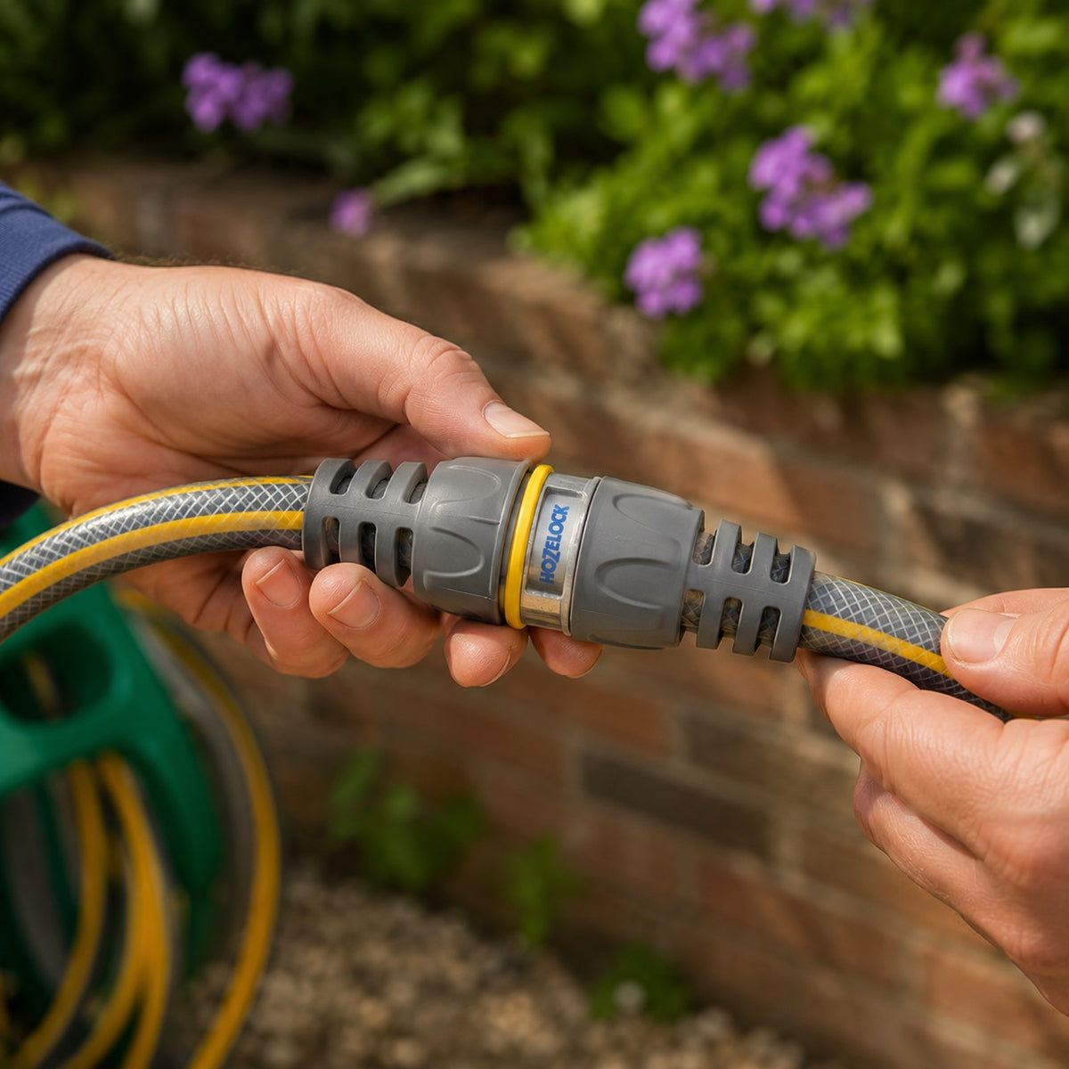 Hozelock Pro Metal Hose Repair Connector Grey 12.5mm 2043P0000 | Supplied With Complete Fittings | Hose Pipe Repair Connector | Outdoor Hose Connector | Hose Repair Fitting | Hose Repair Fitting