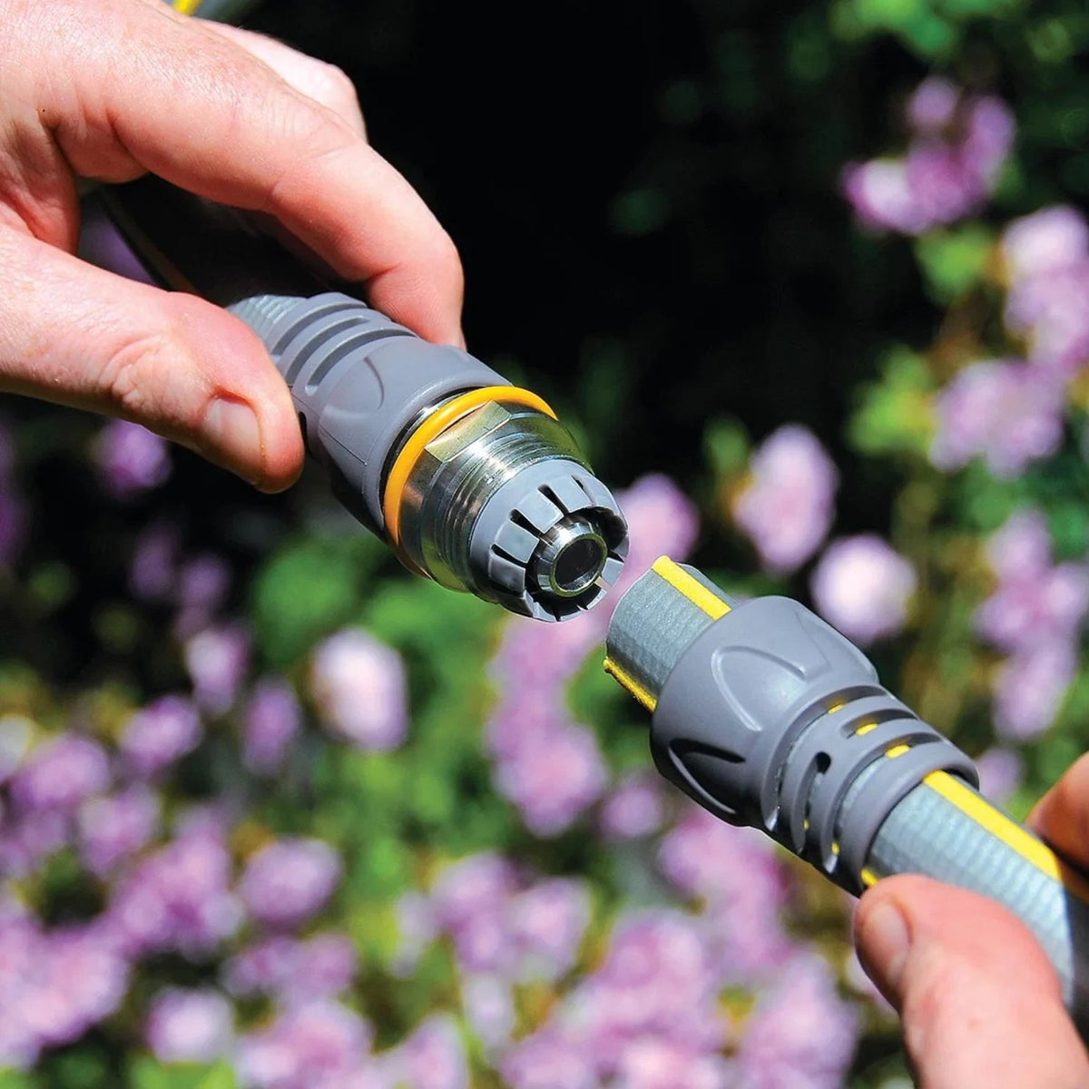 Hozelock Pro Metal Hose Repair Connector Grey 12.5mm 2043P0000 | Supplied With Complete Fittings | Hose Pipe Repair Connector | Outdoor Hose Connector | Hose Repair Fitting | Hose Repair Fitting