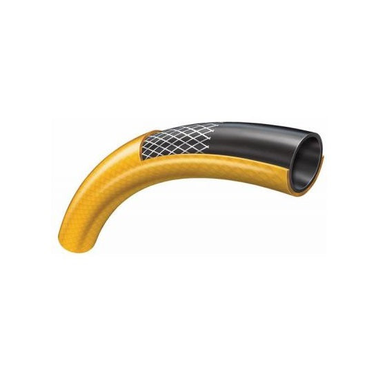Hozelock Multi-Purpose Starter Hose Yellow 50Mtr 7250 | Supplied With Complete Fittings | 12.5mm Hose | Hard Wearing Braided Structure | Good Quality and Durability | Plant Watering Hose | Outdoor Water Hose
