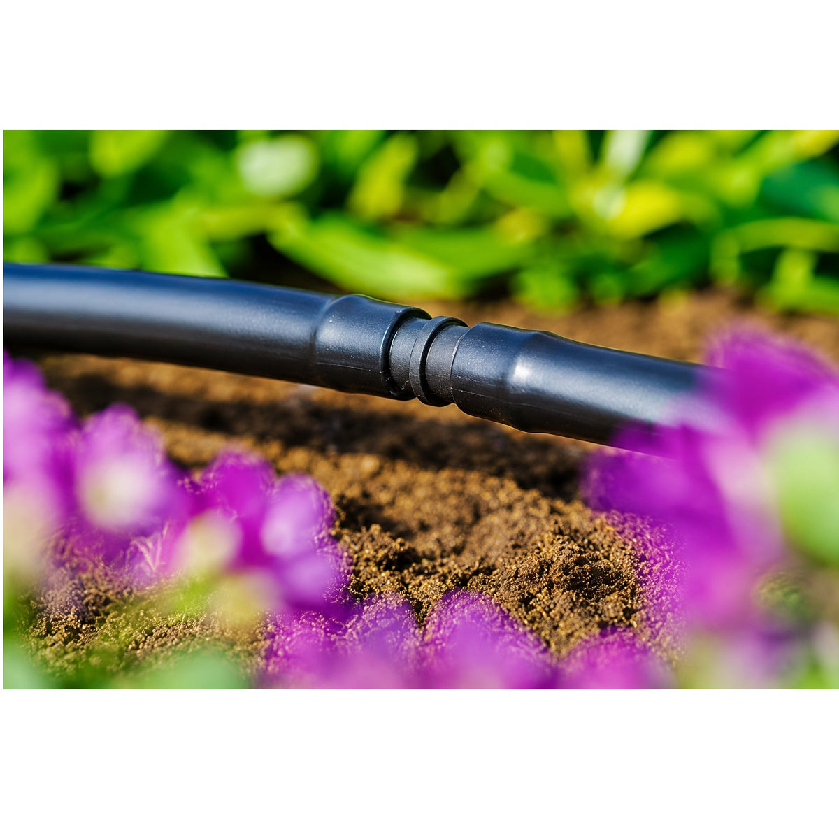 Hozelock Large Bore Straight Connector Black 13mm Pack of 2 2768 | Automatic Watering Hose Pipe Joiner Barbed Extension Fitting | Plastic Material for Extending and Repairing Main Supply Line | For Gardening Irrigation Systems | Supplied with Complete Fittings