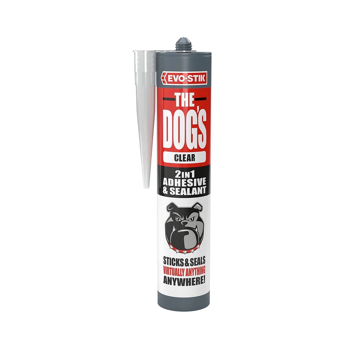Evo-Stik The Dogs B-ll-cks High Strength Adhesive and Sealant Crystal Clear 290ml 20016458-1217
