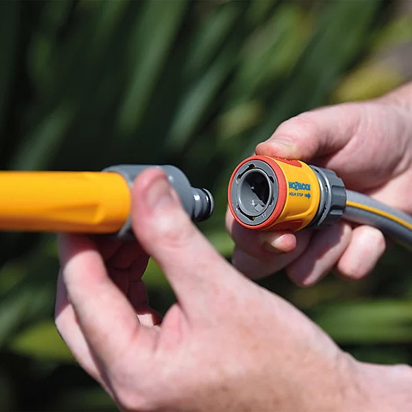 Hozelock Aqua Stop Soft Touch Water Stop Connector Multicolour 12.5mm-15mm 20750000 | Supplied With Complete Fittings | Hose Connector | Gardening Accessories | Hose Fitting