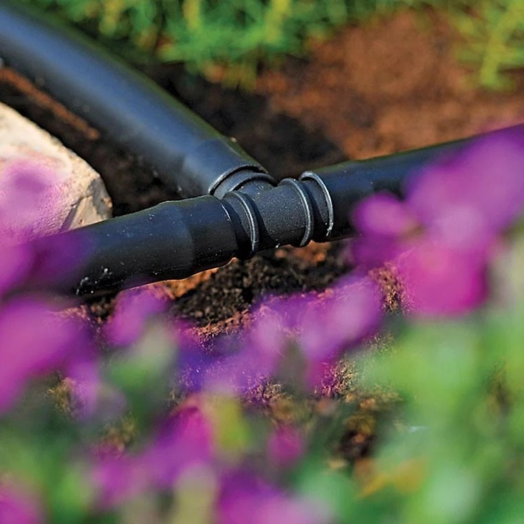 Hozelock T Connector Black 13mm 2767P0000 | Supplied With Complete Fittings | Pack of 5 | Irrigation Pipe T Connector | Leak Resistant Irrigation Connector