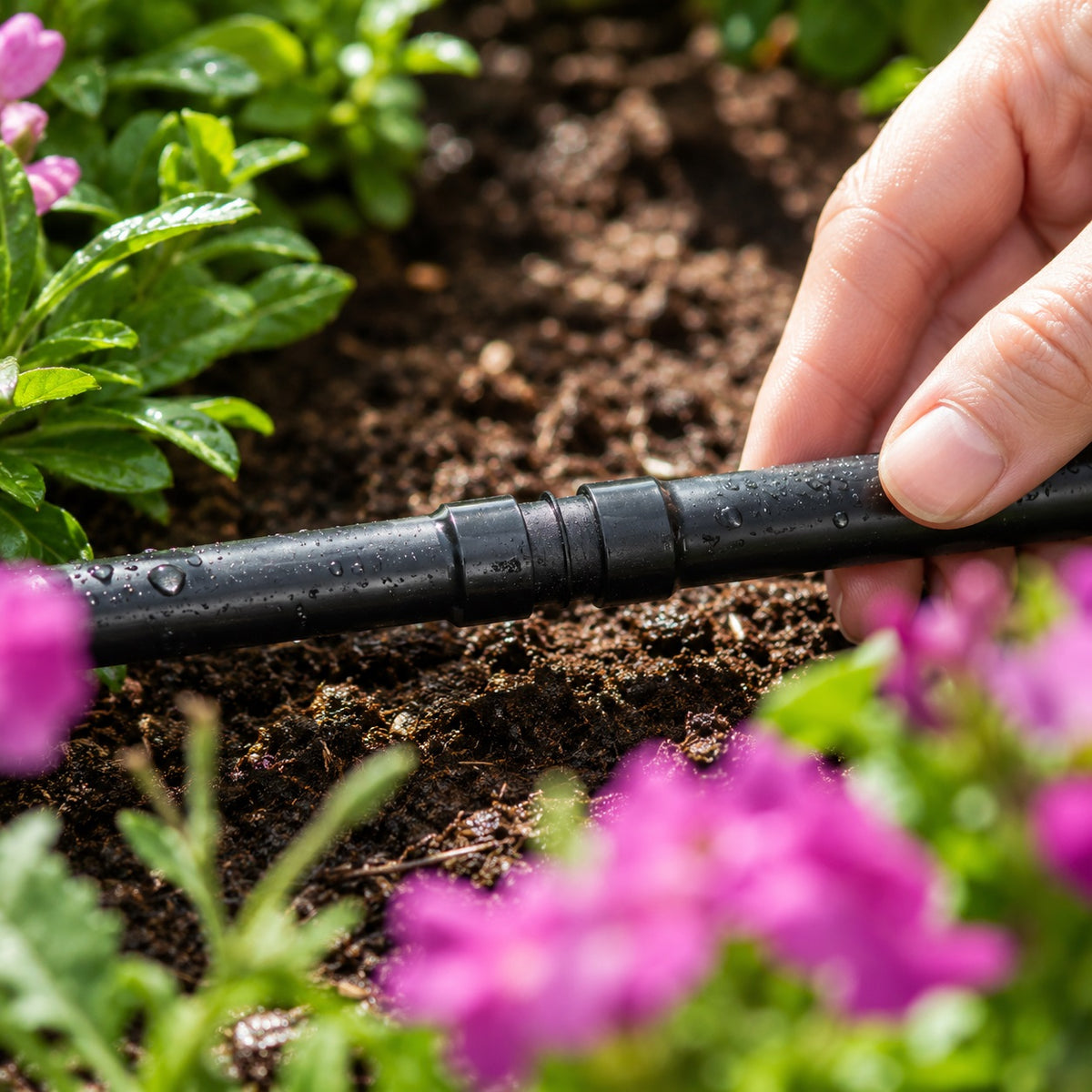 Hozelock Straight Connector For Extending Black 13mm 27680005 | Supplied With Complete Fittings | Pack of 5 | Pipe Straight Connector | Irrigation Straight Fitting | Irrigation Pipe Joiner