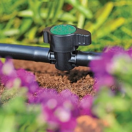 Hozelock Flow Control valve Black 13mm 27650002 | Supplied With Complete Fittings | Pack of 2 | Irrigation Accessories | Leak Resistant Valve | Pipe Flow Regulator