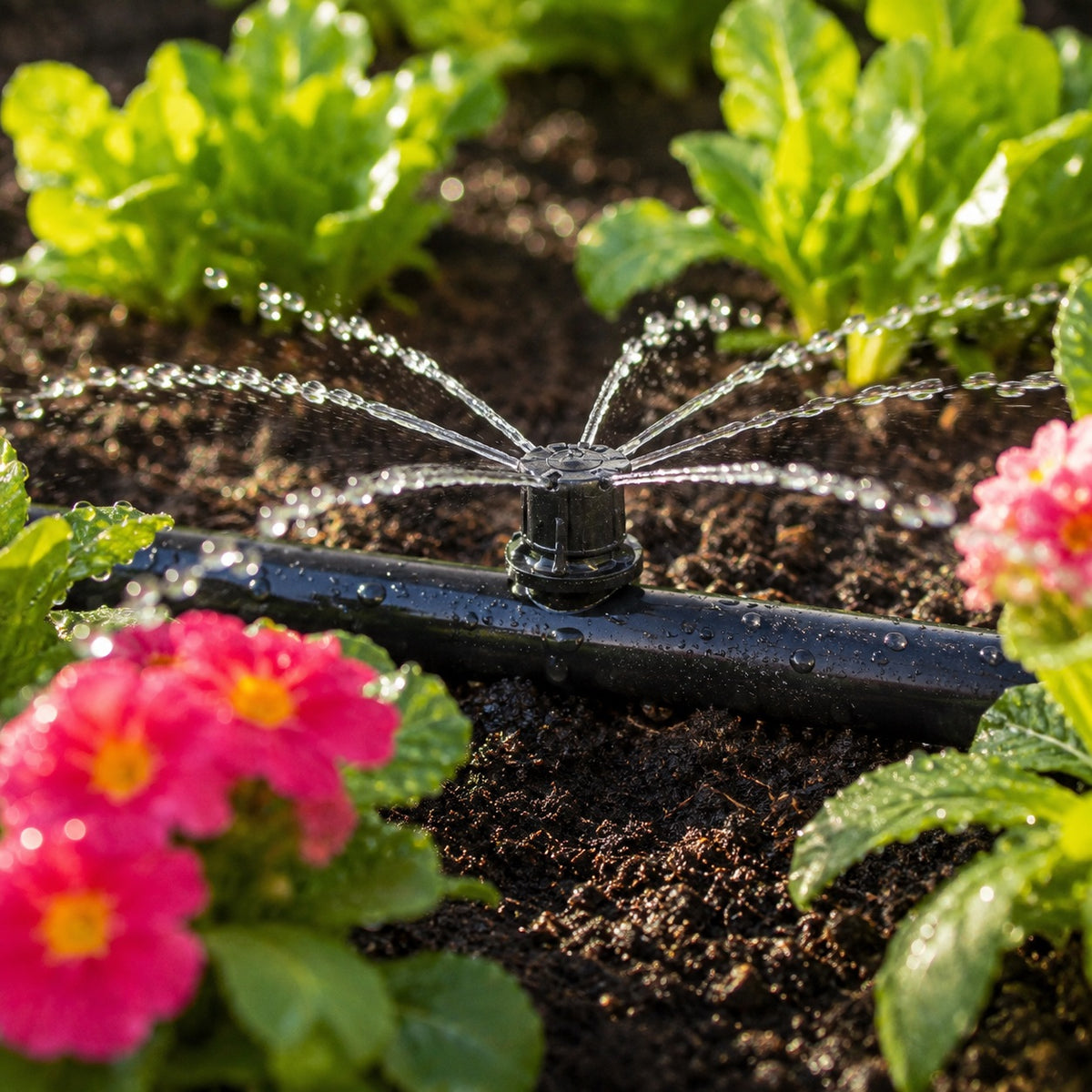 Hozelock End of Line Mini Sprinkler Black Pack of 12 2787P0000 | Supplied With Complete Fittings | 0-40Ltr Per Hour Max | Garden Watering Accessories | Vegetable Garden Sprinkler | Flower Bed Sprinkler