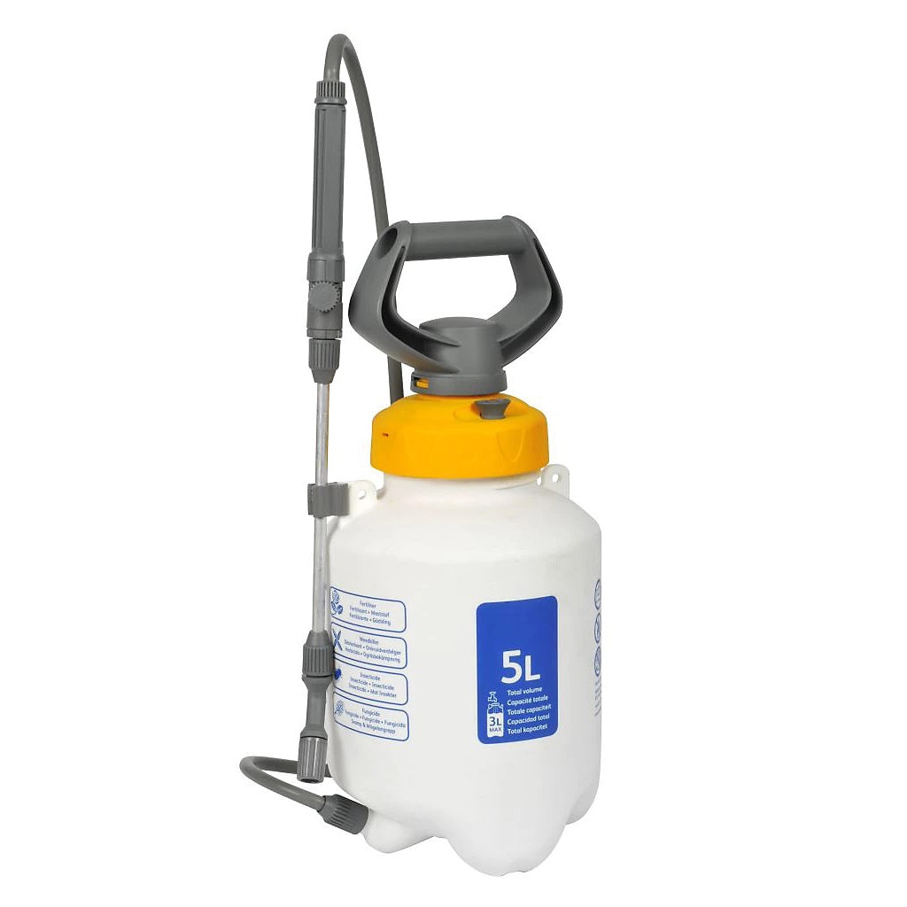 Hozelock Standard Pressure Sprayer White 5Ltr 42300000 | Supplied With Complete Fittings | Garden Sprayer | Watering Sprayer | Gardening Tools | Fertilizer Sprayer | Pesticide Sprayer