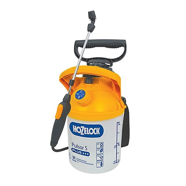 Hozelock Pulsar Plus Pressure Sprayer Multicolour 5Ltr 43100000 | Supplied With Complete Fittings | Plant Care Sprayer | Gardening Tools | Fertilizer Sprayer | Pesticide Sprayer