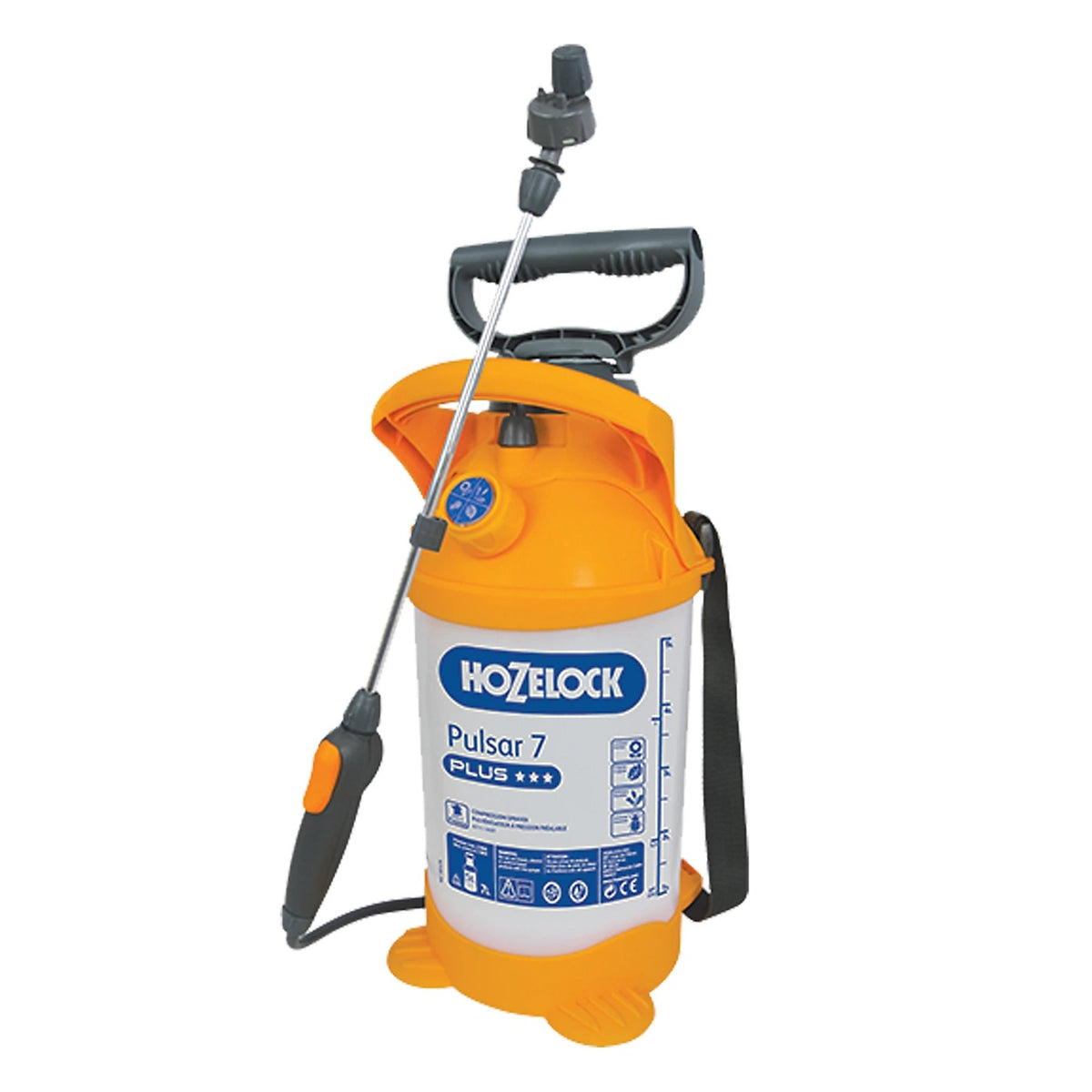 Hozelock Pulsar Plus Pressure Sprayer Multicolour 7Ltr 43110000 | Supplied With Complete Fittings | Plant Care Sprayer | Gardening Tools | Fertilizer Sprayer | Pesticide Sprayer