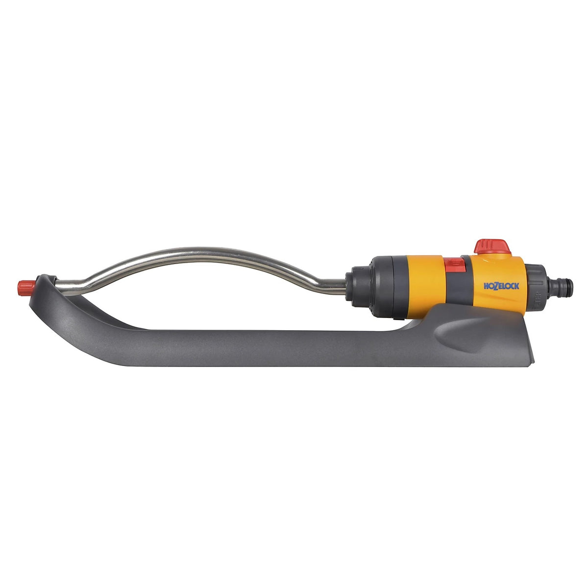 Hozelock Plus Rectangular 220M Adjustable Oscillating sprinkler Multicolour 100-100-250 | Supplied With Complete Fittings | Stop and Adjust Water at the Sprinkler | Durable and Long Lasting | Even Coverage Sprinkler