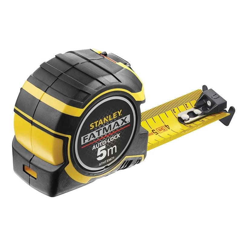 Stanley Fatmax Autolock Tape Measure Black and Yellow 5Mtr x 32mm XTHT0-33671 | Max Reach | 2-Sided Print | Blade Armor | Carpenter Tape Measure | Measuring Tool | Workshop Tape Measure