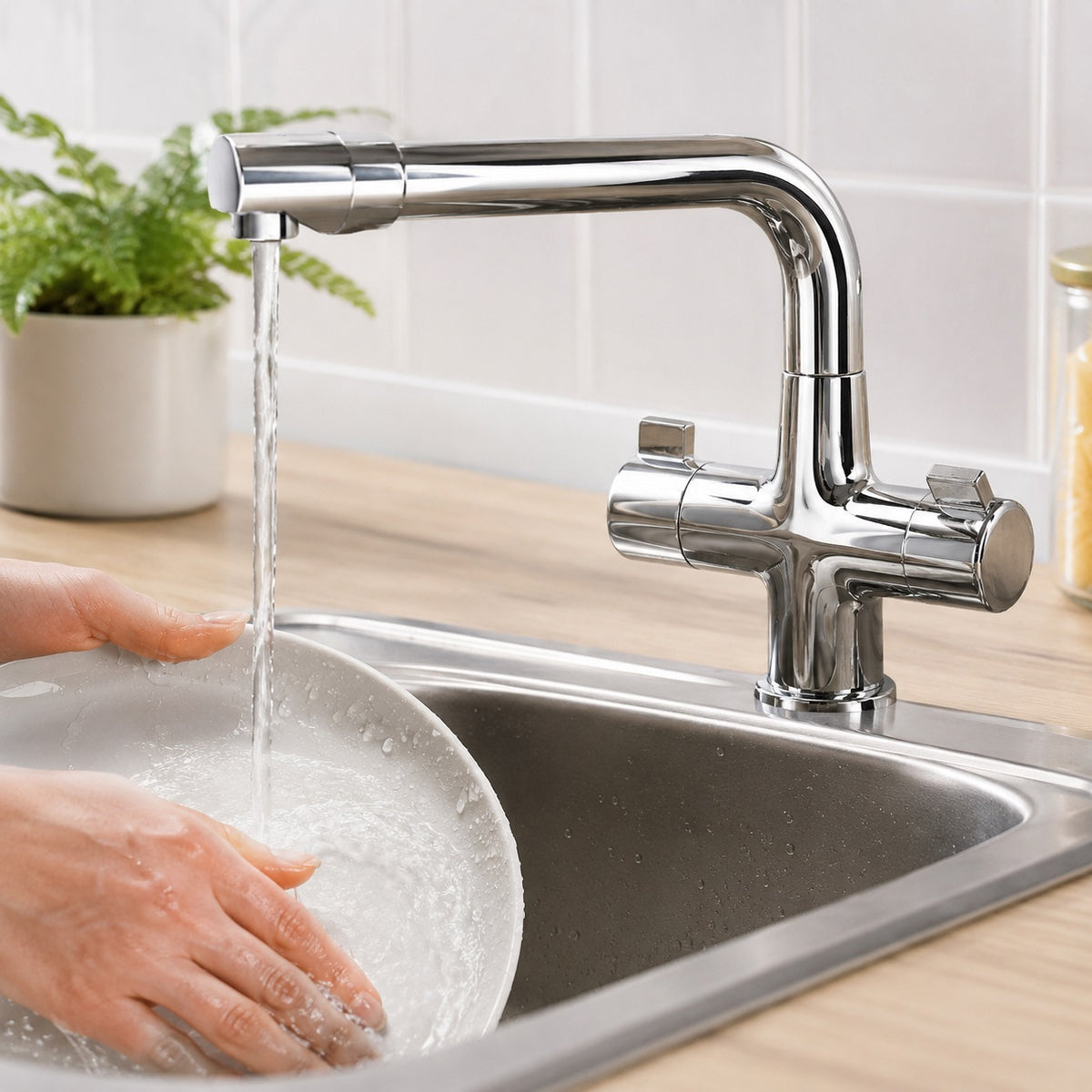 Taurus Turn Ceramic Disc Sink Tap Chrome 1-4-Inch 14CDC | Kitchen Mixer Taps | Replacement Basin Sink Fittings | Suitable for Home Kitchen Installation