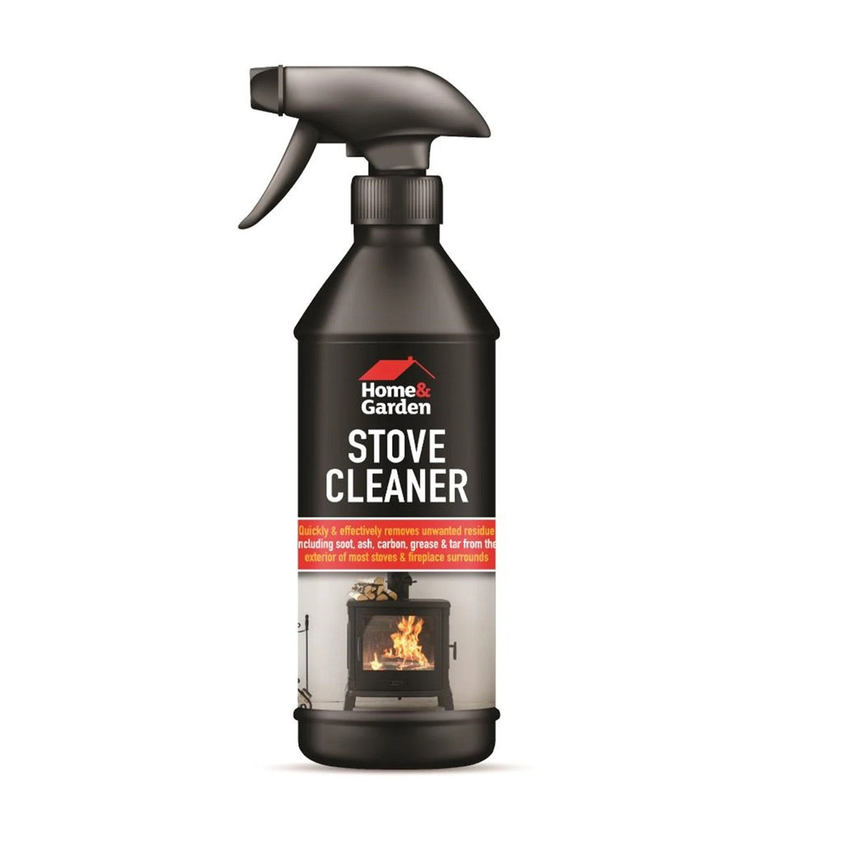 Home and Garden Stove Cleaner Trigger Spray Black 500ml 1039 | Quickly and Effectively Removes Unwanted Residue