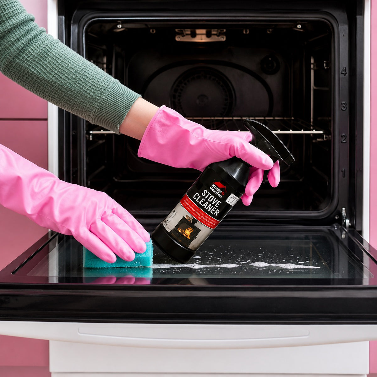 Home and Garden Stove Cleaner Trigger Spray Black 500ml 1039 | Quickly and Effectively Removes Unwanted Residue