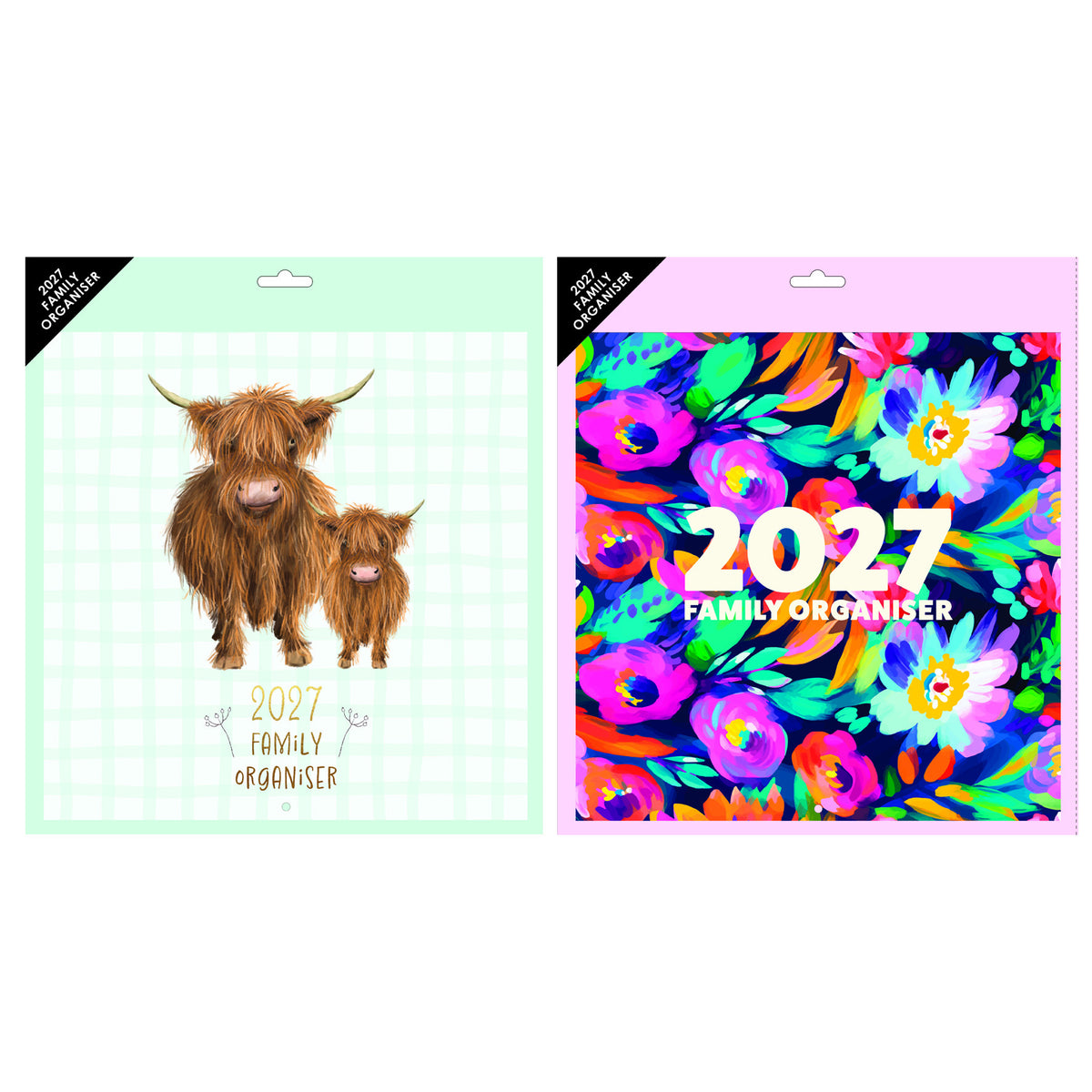 Design Group 2027 Family Organiser Assorted YCORCAA5A011 | Annual Family Planner | Monthly Planner | Home Calendar | Family Schedule Calendar
