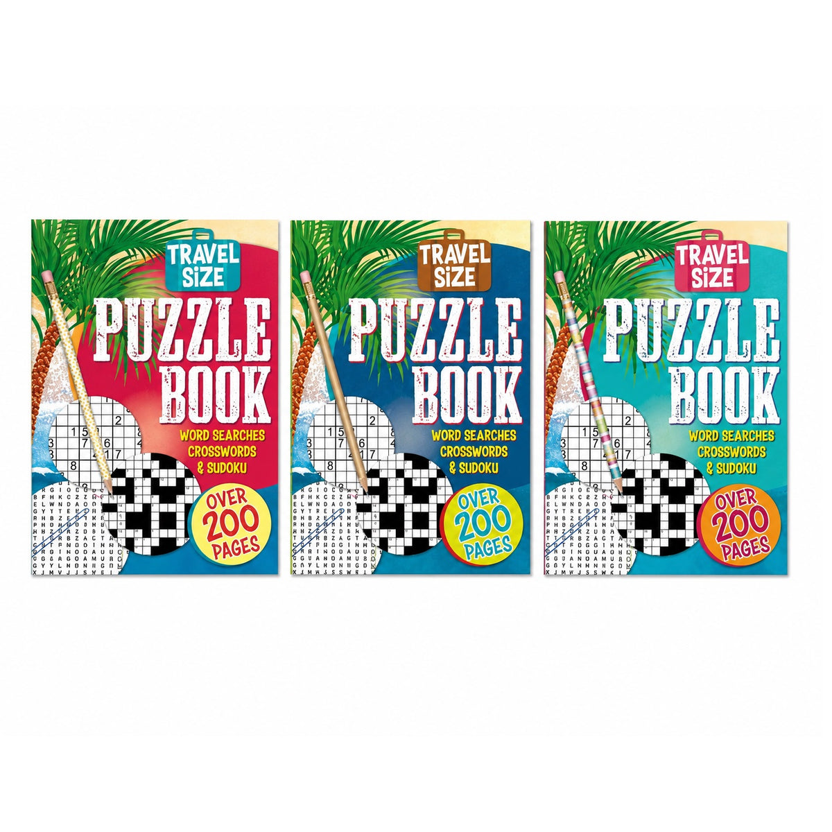Tallon Travel Size Puzzle Book Assorted A5 Pack Of 1 4036-48 | Word Search Crossword Sudoku Puzzles with Answers | Over 200 Pages | Compact Pocket Size Activity Book | Suitable for Travel-Holidays-Leisure and Mind Training Workouts