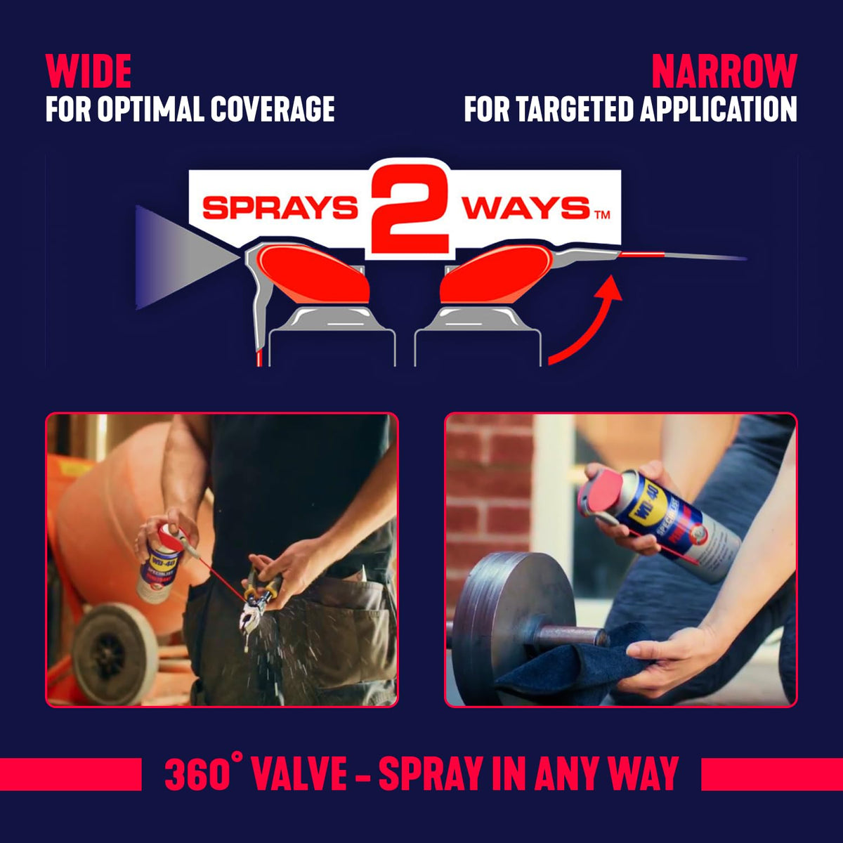 WD-40 Specialist Penetrant Spray 400ml 44362-NBA | Fast Release Penetrating Oil Lubricant | Smart Straw Dual Action Spray | Suitable for Rusted Corroded Parts-Seized Nuts Bolts Fixings and Metal Alloys Rubber Plastic