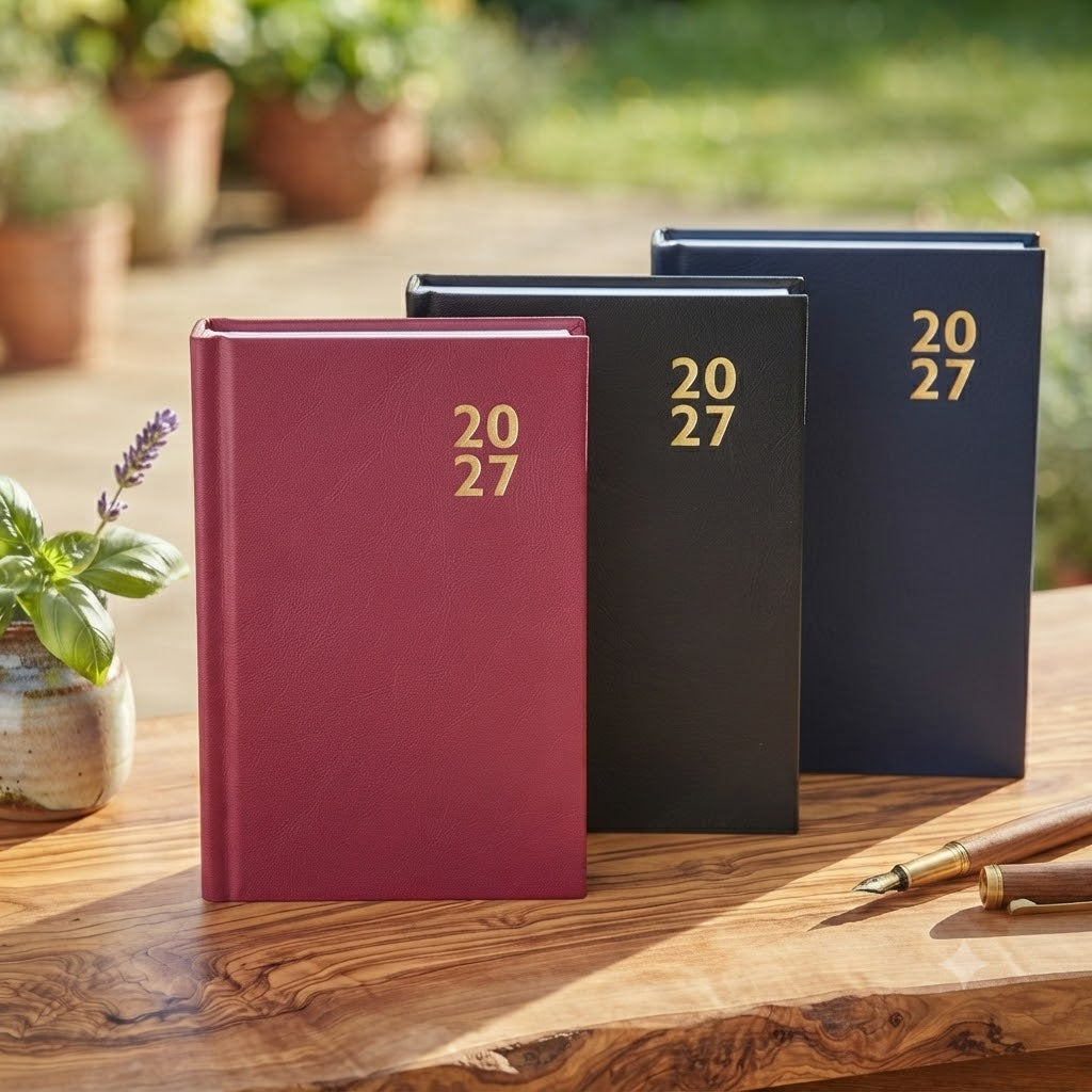 Design Group 2027 Week Day To Page Hardback Diary Assorted A6 YCORDIA5A016 | Office and School | Executive Diary | Productivity Planner | Stationery Gift | Professional Diary