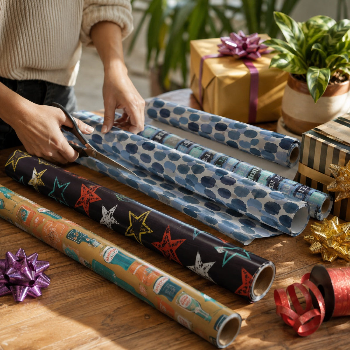 Design Group Gift Wrap Assorted 3Mtr x 69cm YBFGW20C | Recyclable Gift Wrap | Party Gift Wrap | Celebration Wrapping Paper | Decorative Gift Wrap