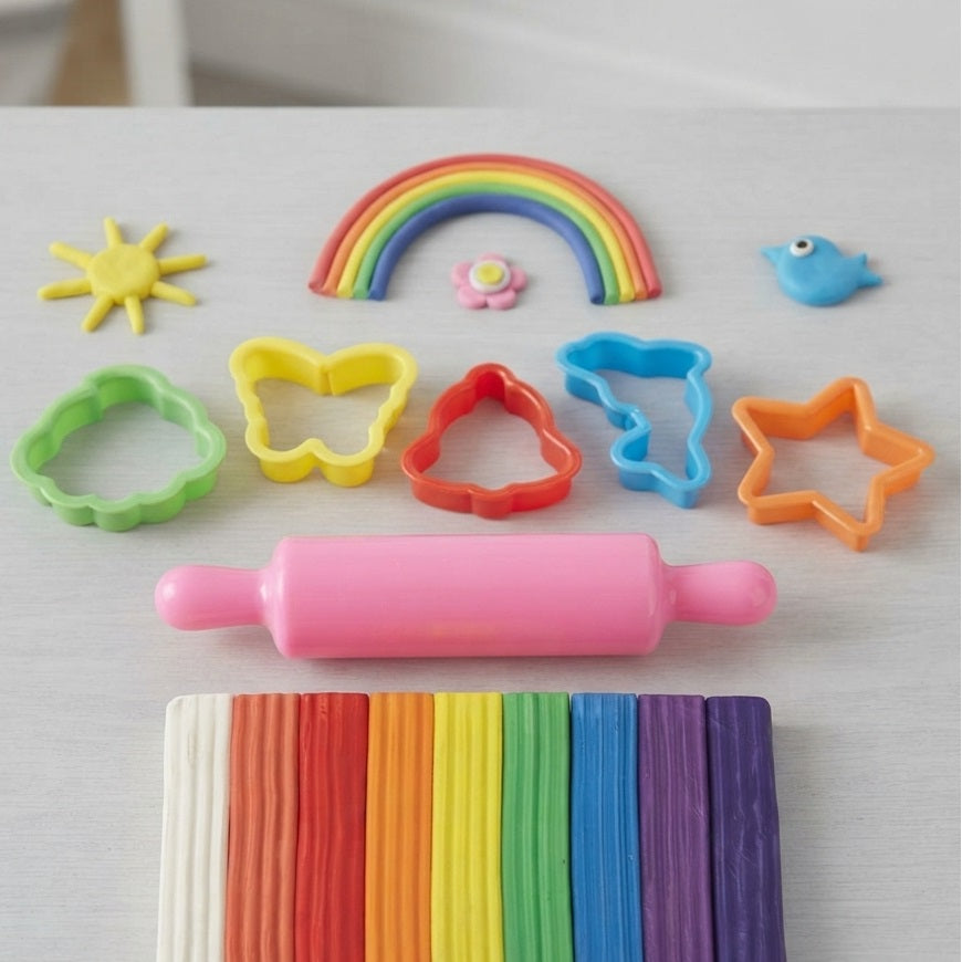 Artbox Modelling Clay and Tool Set Assorted Colours 15-Piece 3113 | Kids Modelling Dough Kit | Craft Modelling Kit | Kids Arts and Crafts