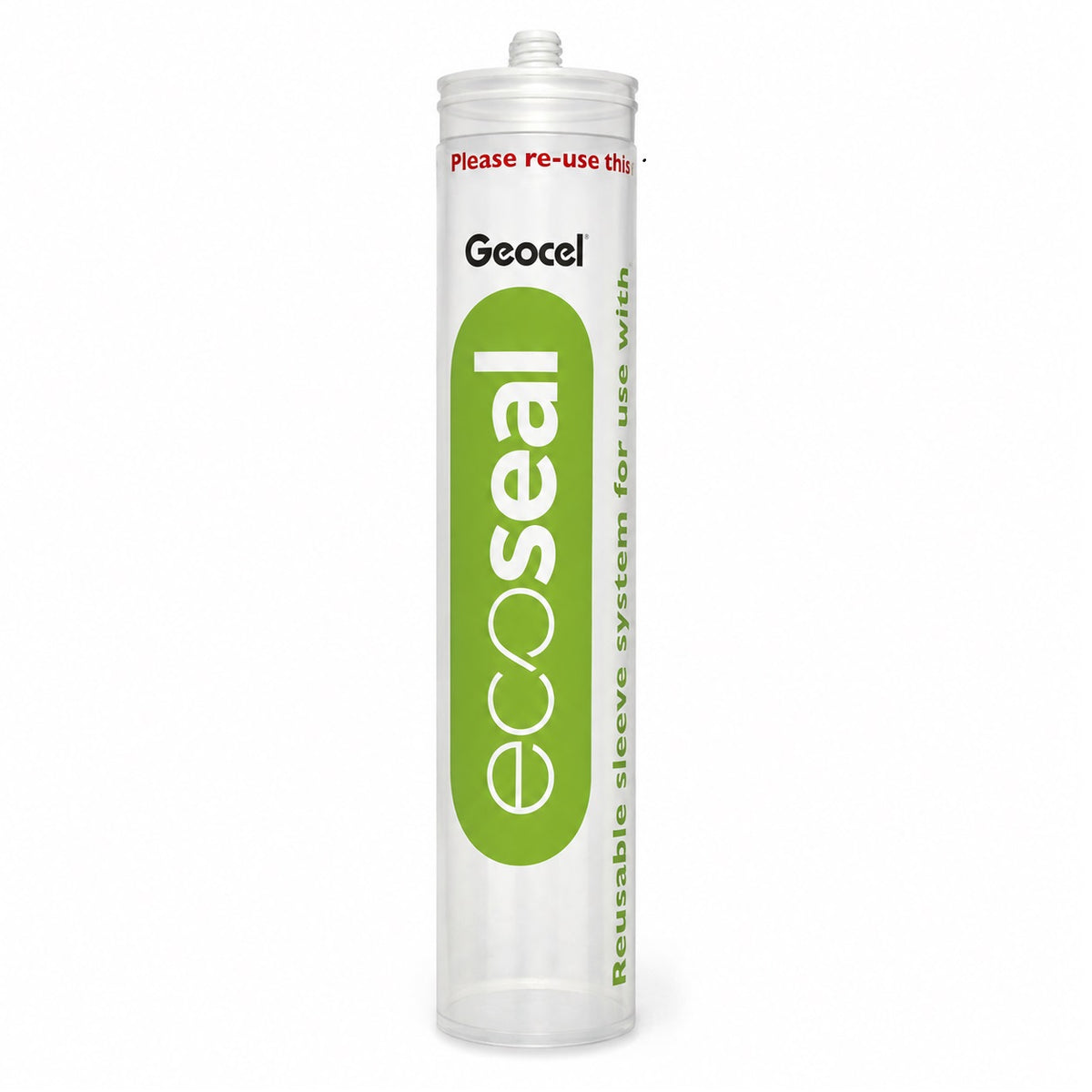 Geocel EcoSeal Reusable Sleeve Clear 300ml 6023000-Z02 | Plastic Cartridge Applicator Tube | Sealant and Adhesive Foil System for DOWSIL and Geocel Foils