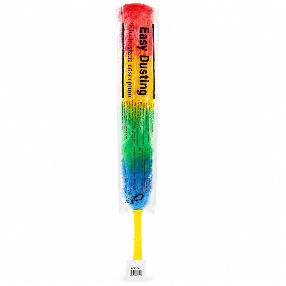Easy Dusting Rainbow Duster Multicolour 60cm AG084 | Static Fiber Cleaning Wand with Handle | Electrostatic Adsorption