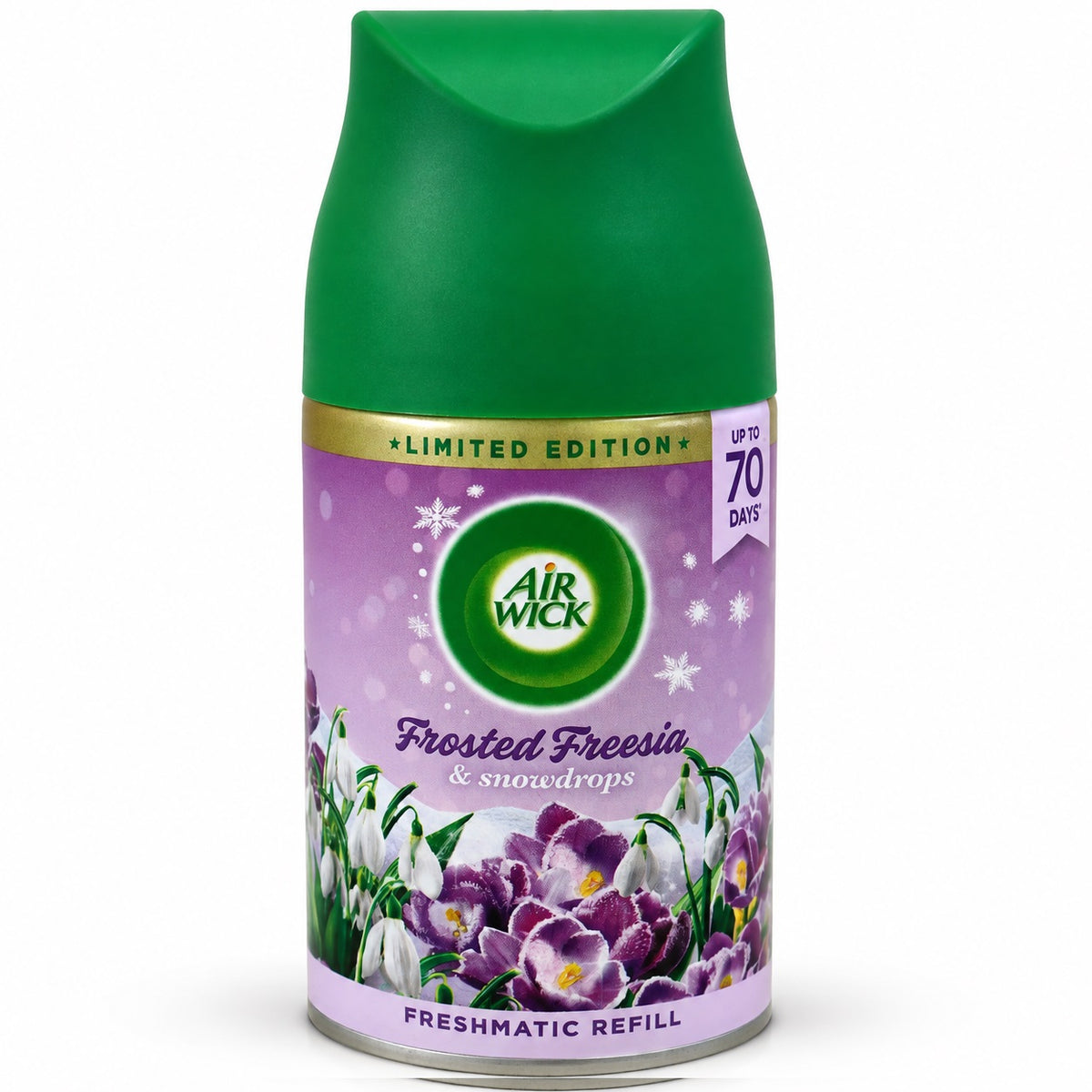 Air Wick Freshmatic Refill Frosted Freesia and Snowdrops 250ml AIR32 | Automatic Spray Air Freshener Can | Room Fragrance Aerosol | Upto 70 Days of Freshness