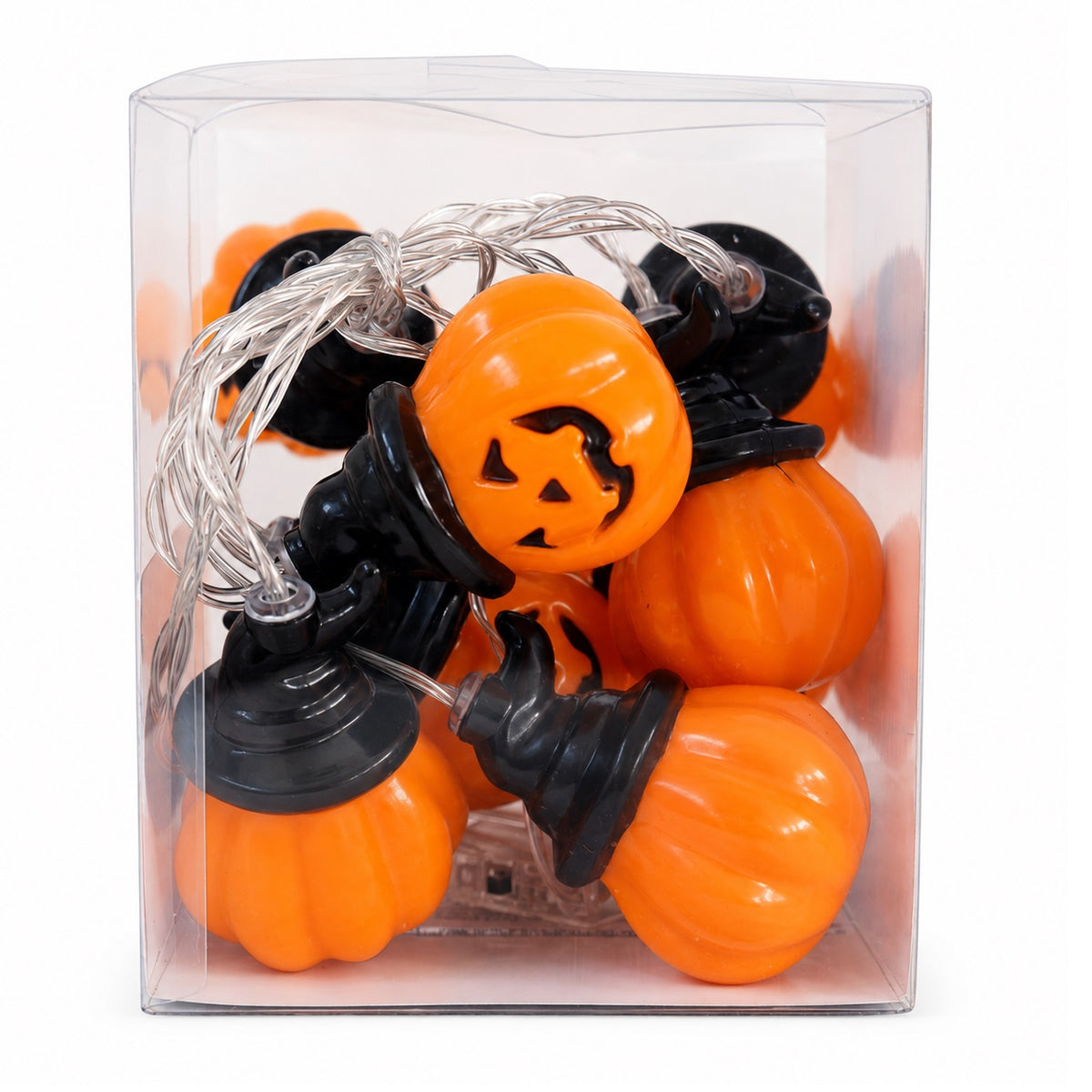 10 LED Pumpkin Battery Garland Lights Assorted 135cm AMZ900020 | Halloween String Lights | Party Decoration Fairy Lights | Autumn Party Decor