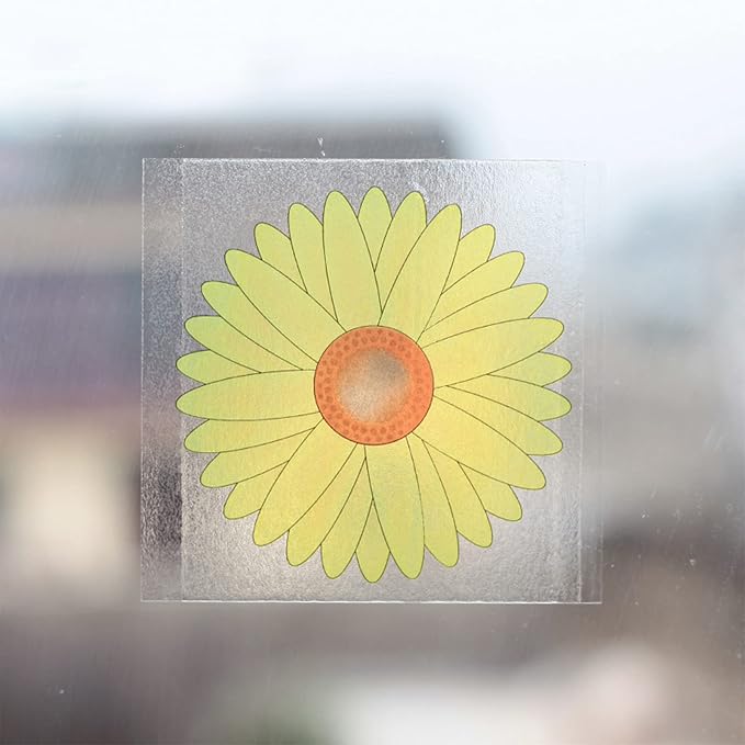 Ashley Housewares Window Sunflower Fly Traps Yellow Pack of 4 IK164 | Easy to Apply and Remove | Safe and Non-Toxic | Safe for Home Use | Uv-Resistant | Suitable for Both Indoor and Outdoor | Effective for Up To 3 Months | Window Insect Catcher