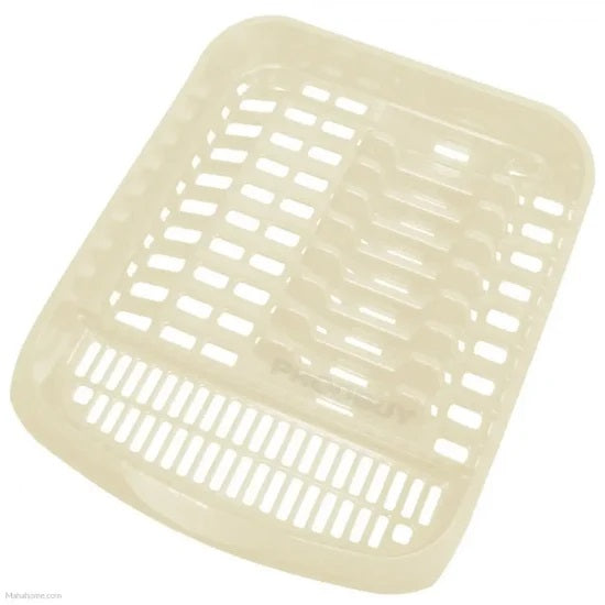 Addis Plastic Draining Rack Linen Cream 516228 | Hard Wearing and Wipe Clean | Plate Rack | Dish Drainer