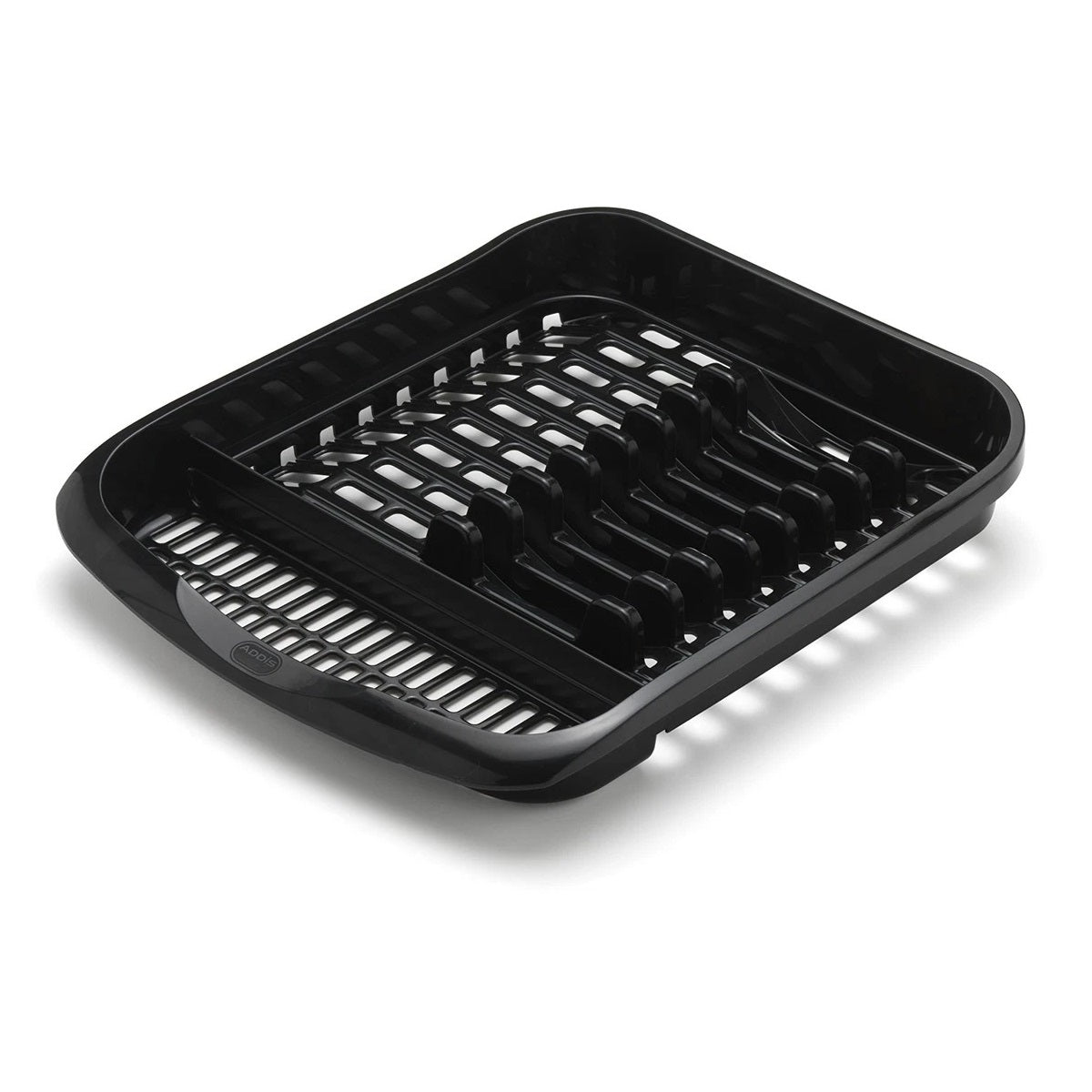 Addis Plastic Draining Rack Black 516468 | Hard Wearing and Wipe Clean | Plate Rack | Dish Drainer