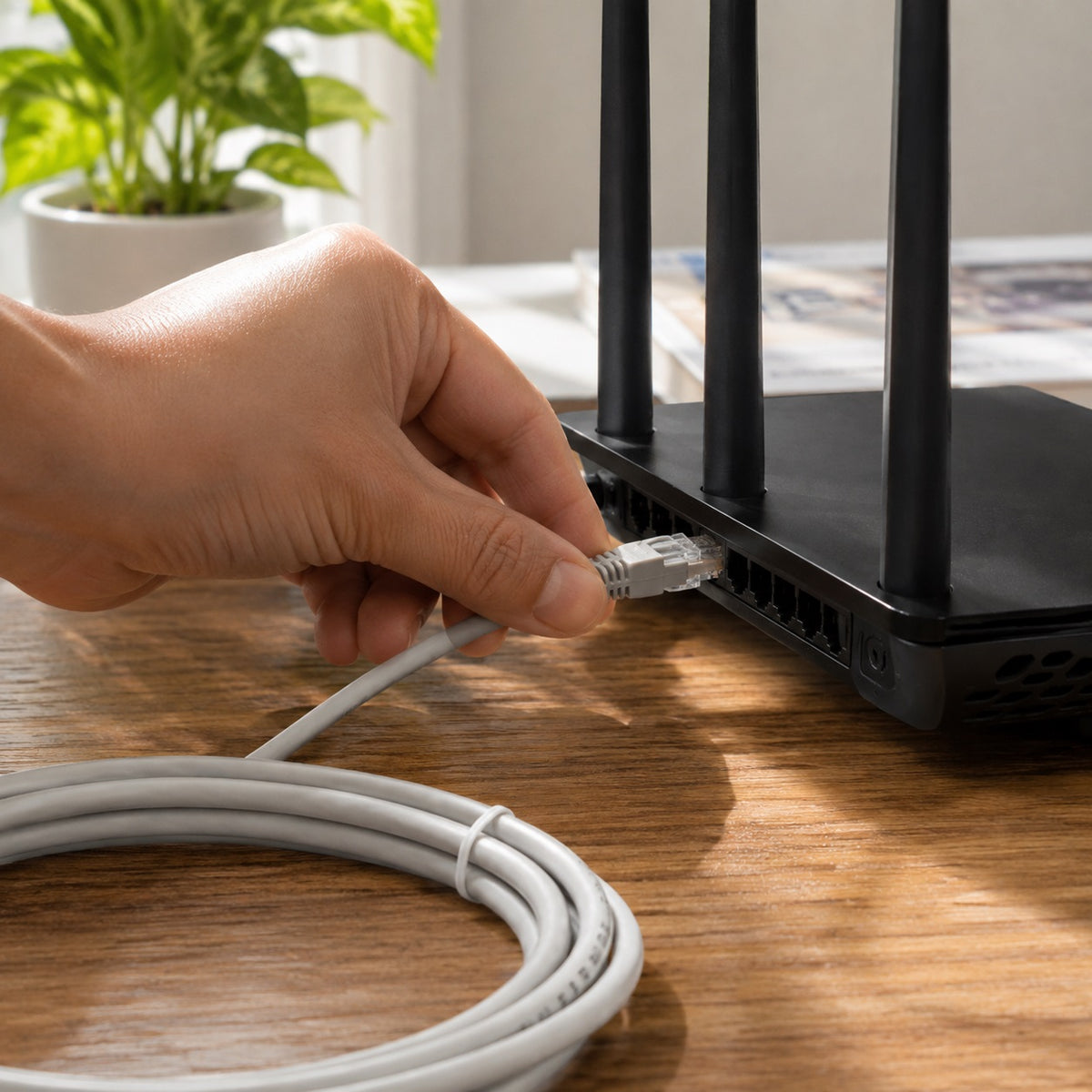 Electrovision Copper Clad Aluminium Patch Cable Grey 2Mtr P281FD | Ideal for Use With Computers | Laptops | Network Printers | Switches | Routers | Games Consoles and Modems | Gold Plated Connectors On Each End | Two Male RJ45 Connections On Each End | Rohs Compliant | Electronic Accessories