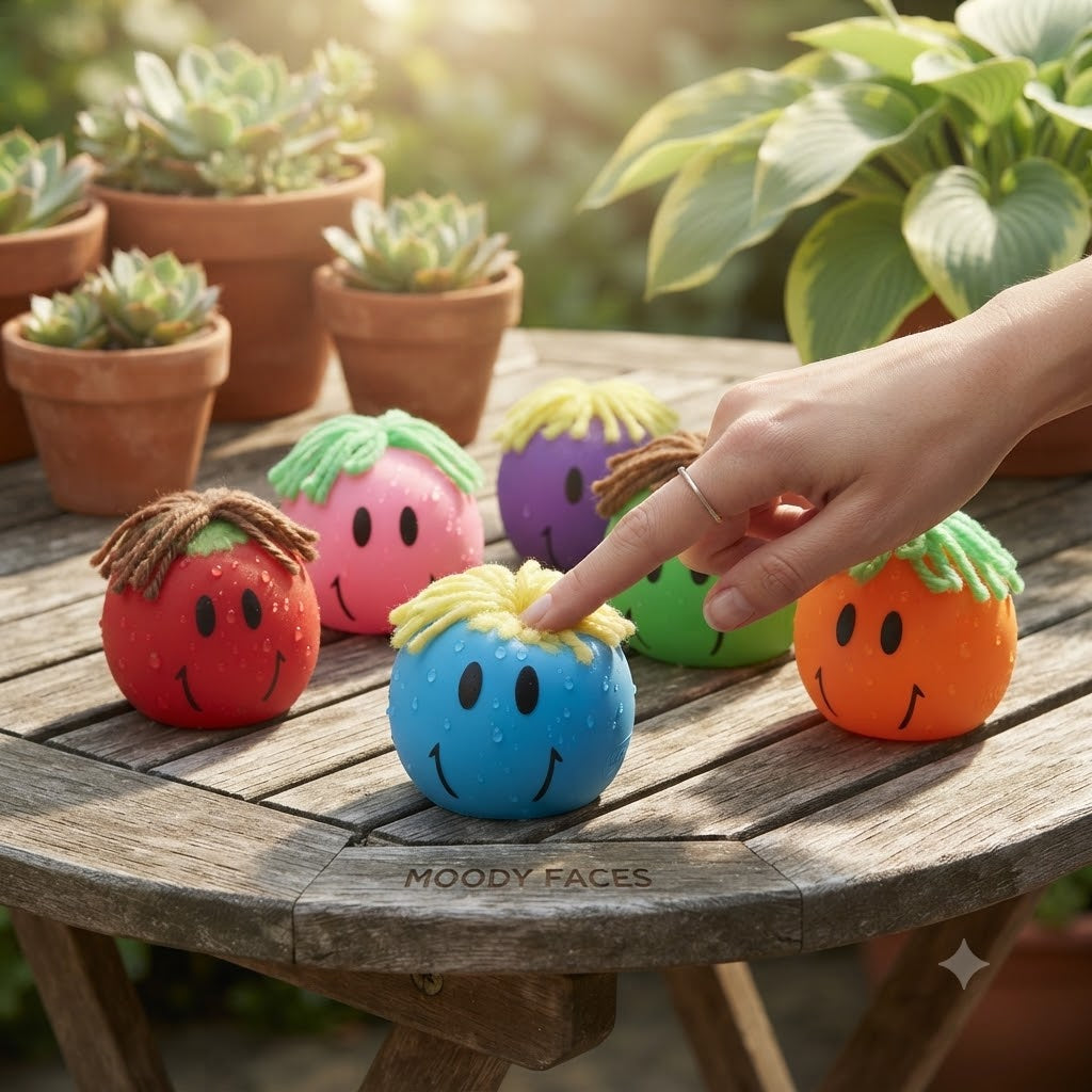 HGL Funny Squish and Squash Moody Faces Assorted SV6599 | Sensory Fidget Toy | Party Favour Toy | sStress Relief Toy | Novelty Toy | Squeeze Toy | Tactile Toy